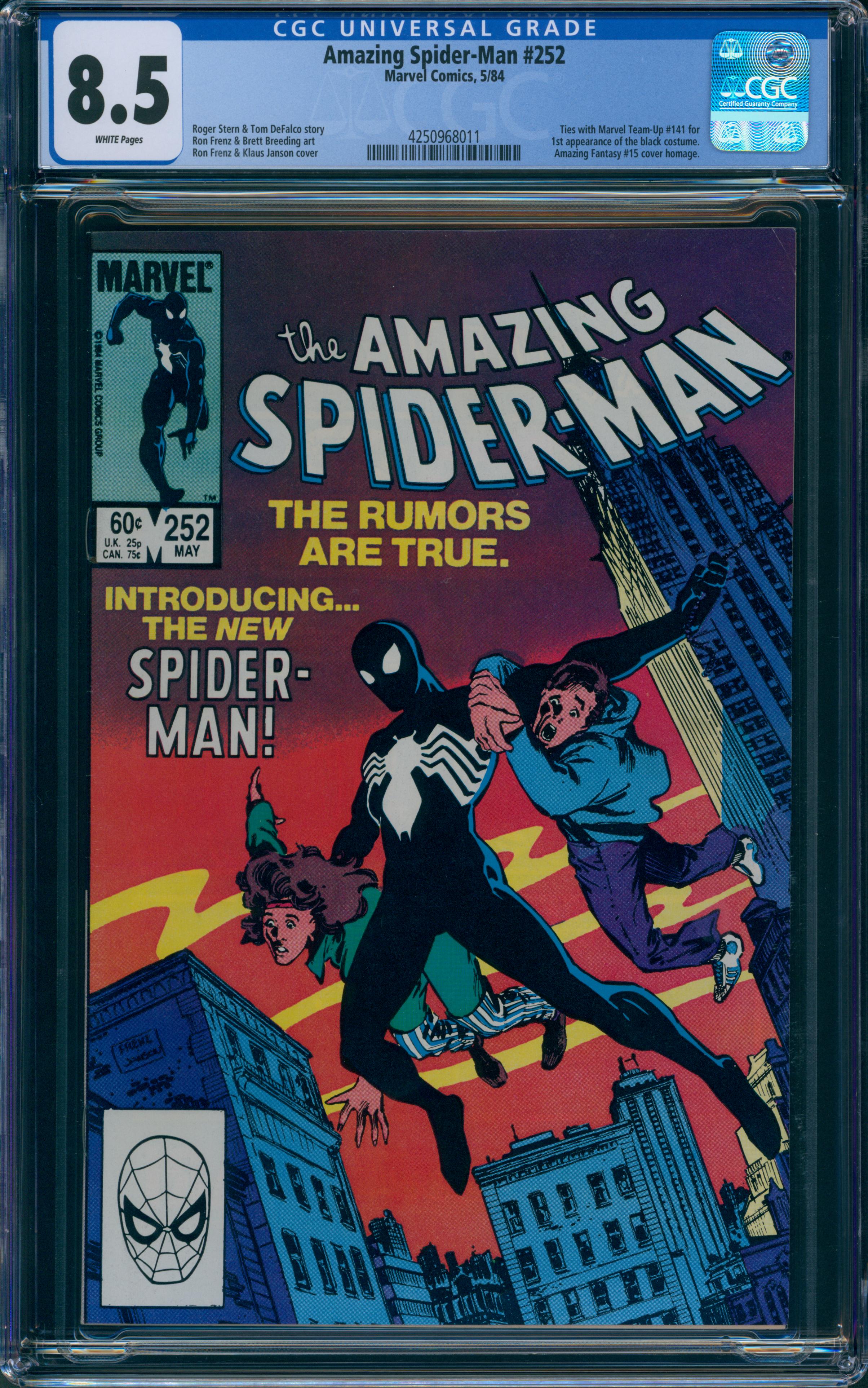 Amazing SpiderMan #252 CGC 8.5