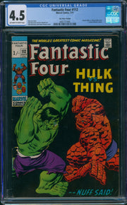 Fantastic Four #112 CGC 4.5