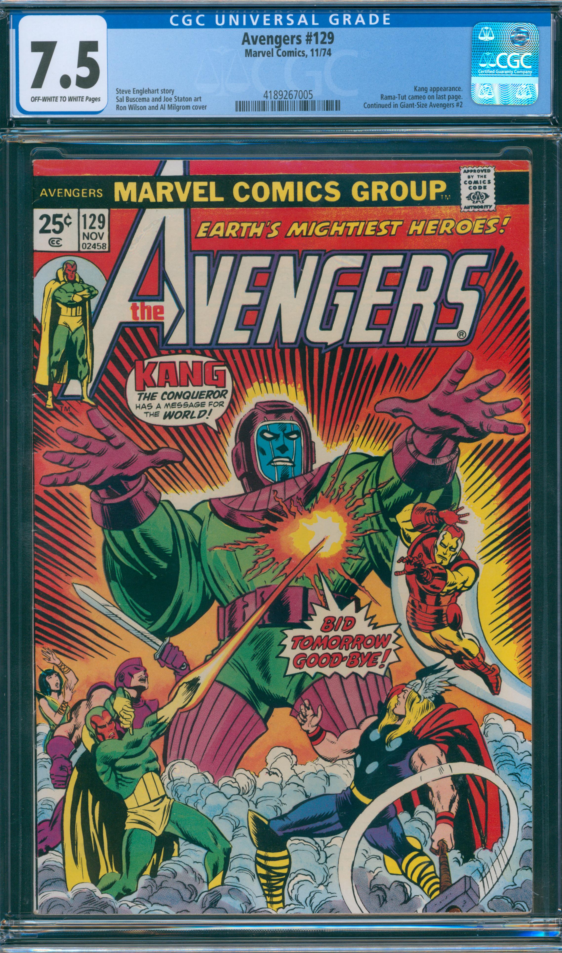 Avengers #129 CGC 7.5