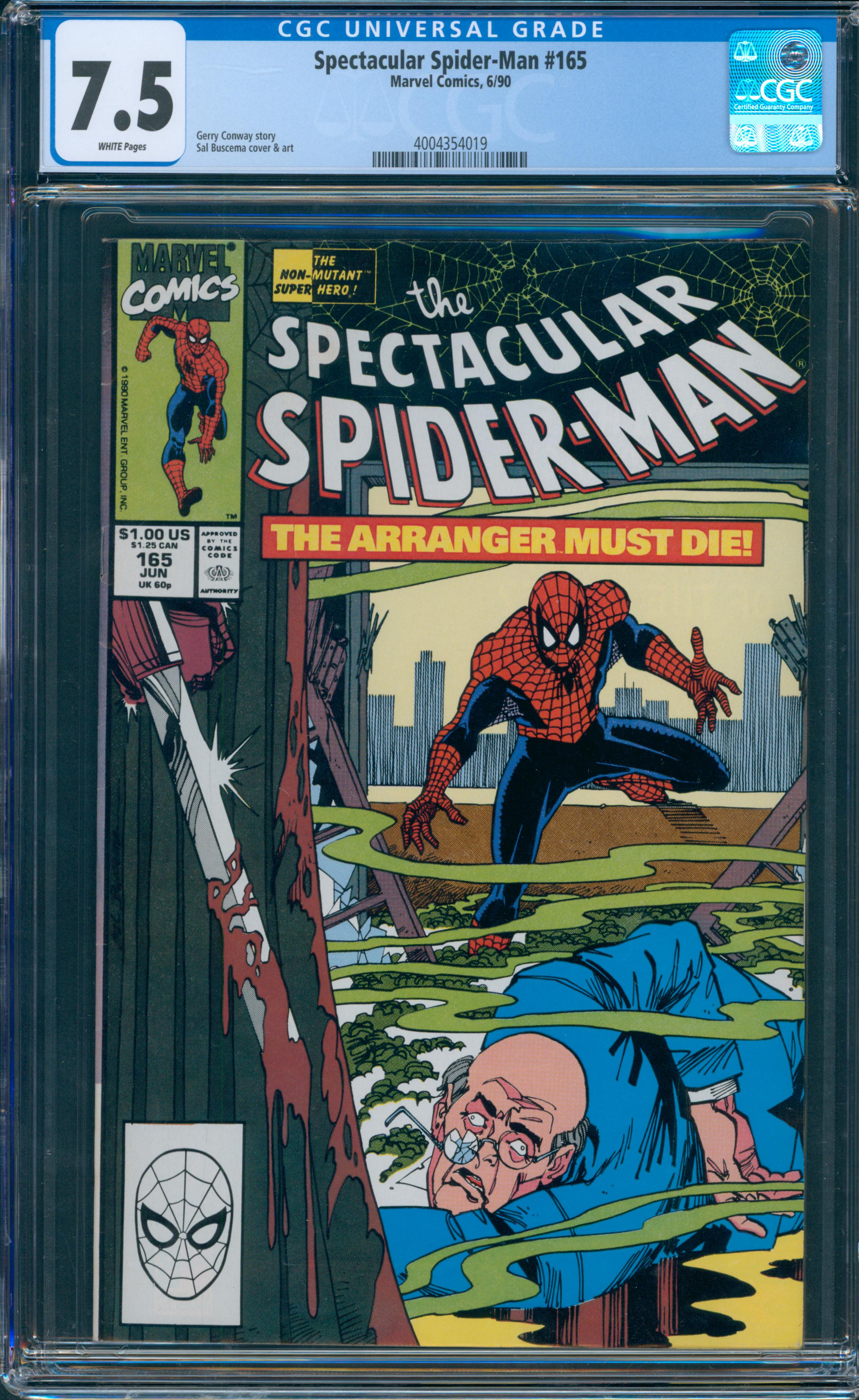 Spectacular Spider-Man #165 CGC 7.5