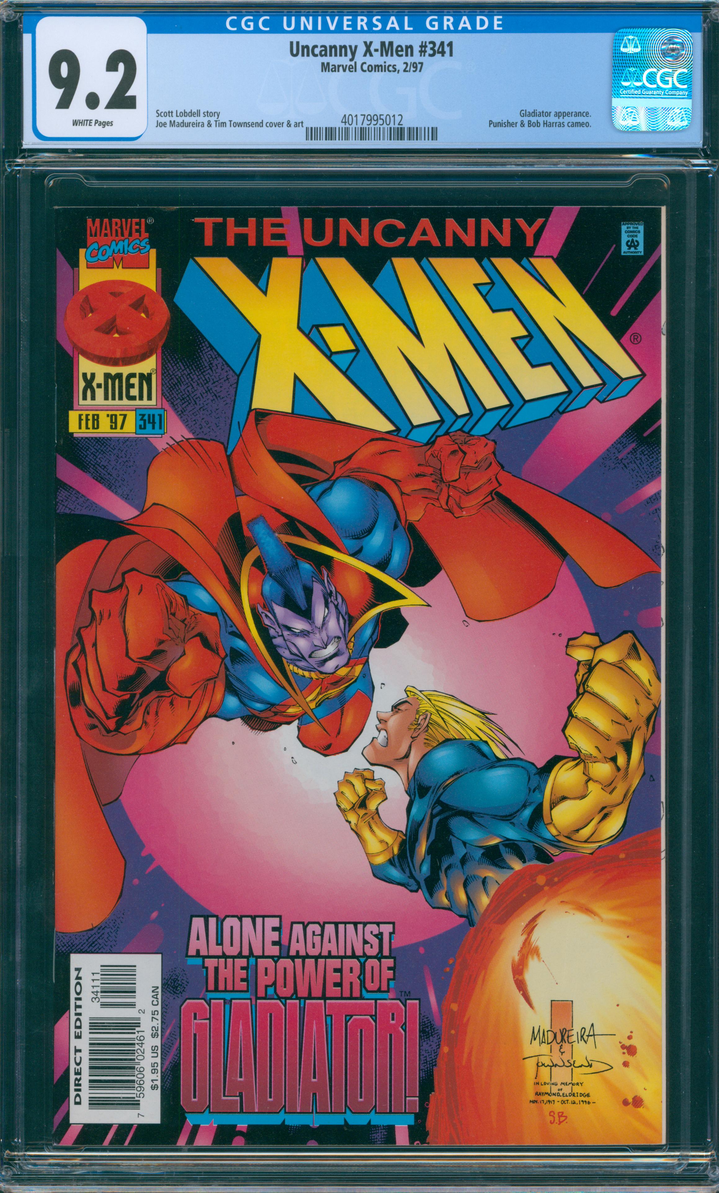 Uncanny X-Men #341 CGC 9.2