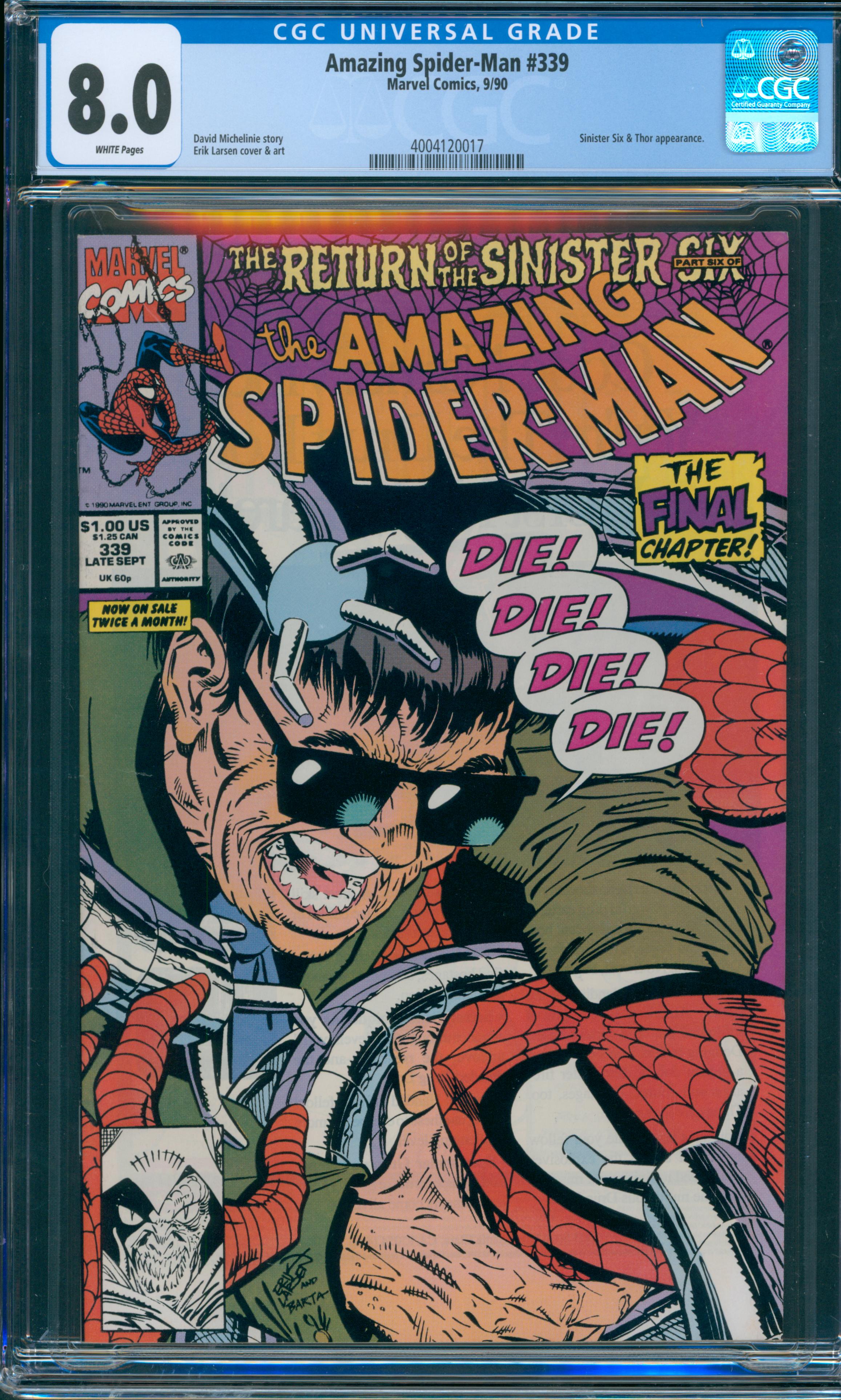 Amazing Spider-Man #339 CGC 8.0