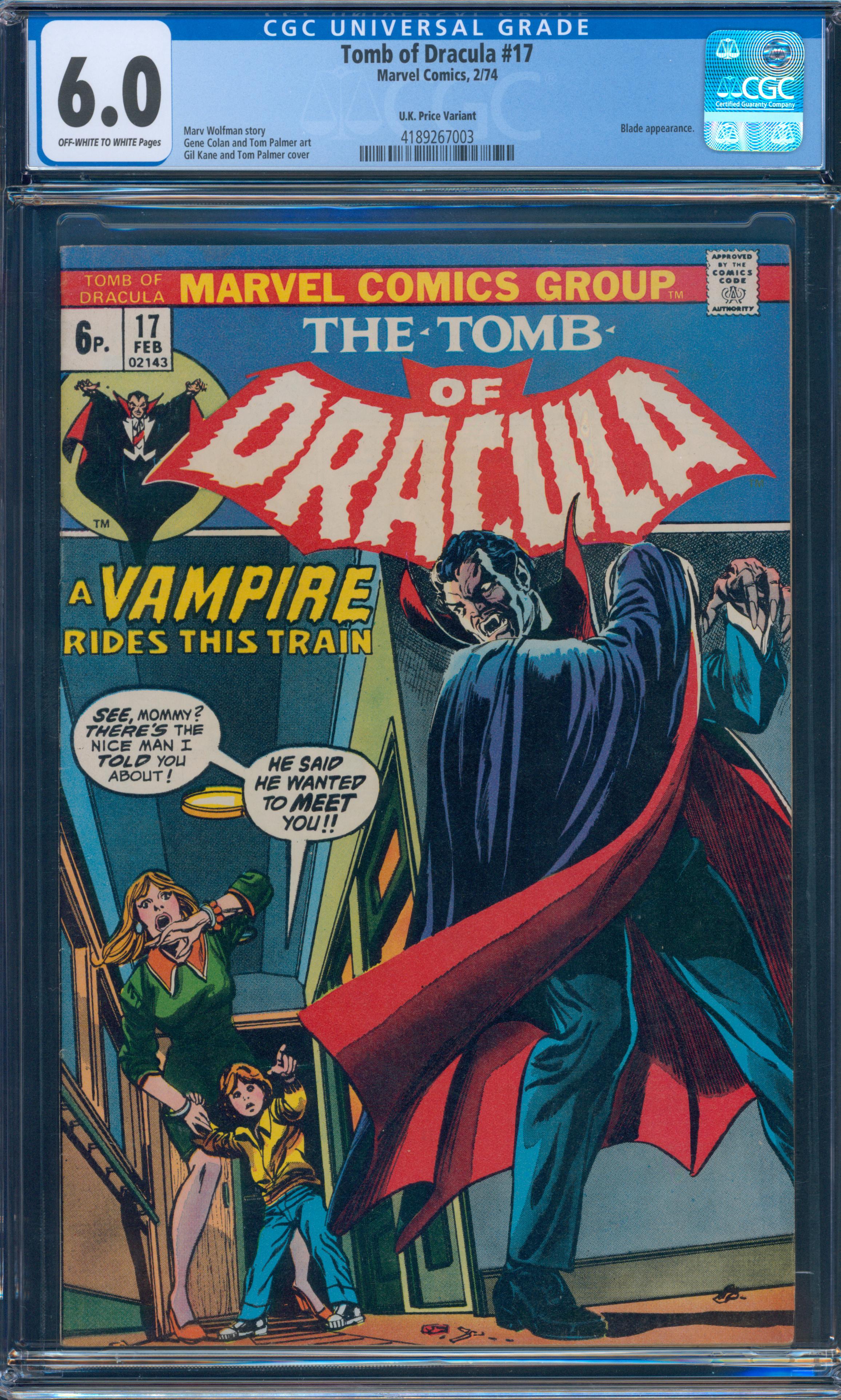 Tomb of Dracula #17 CGC 6.0