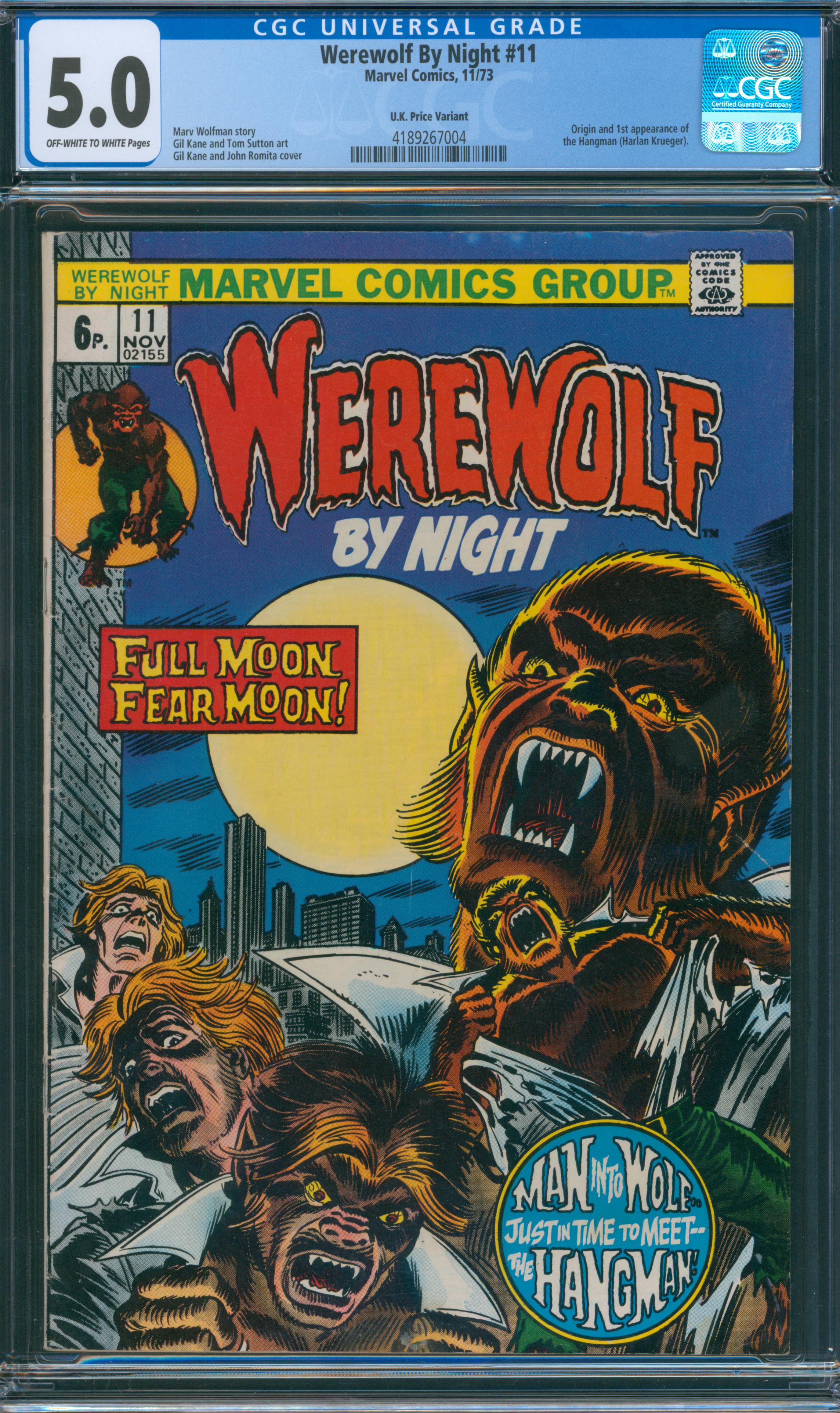 Werewolf By Night #11 CGC 5.0