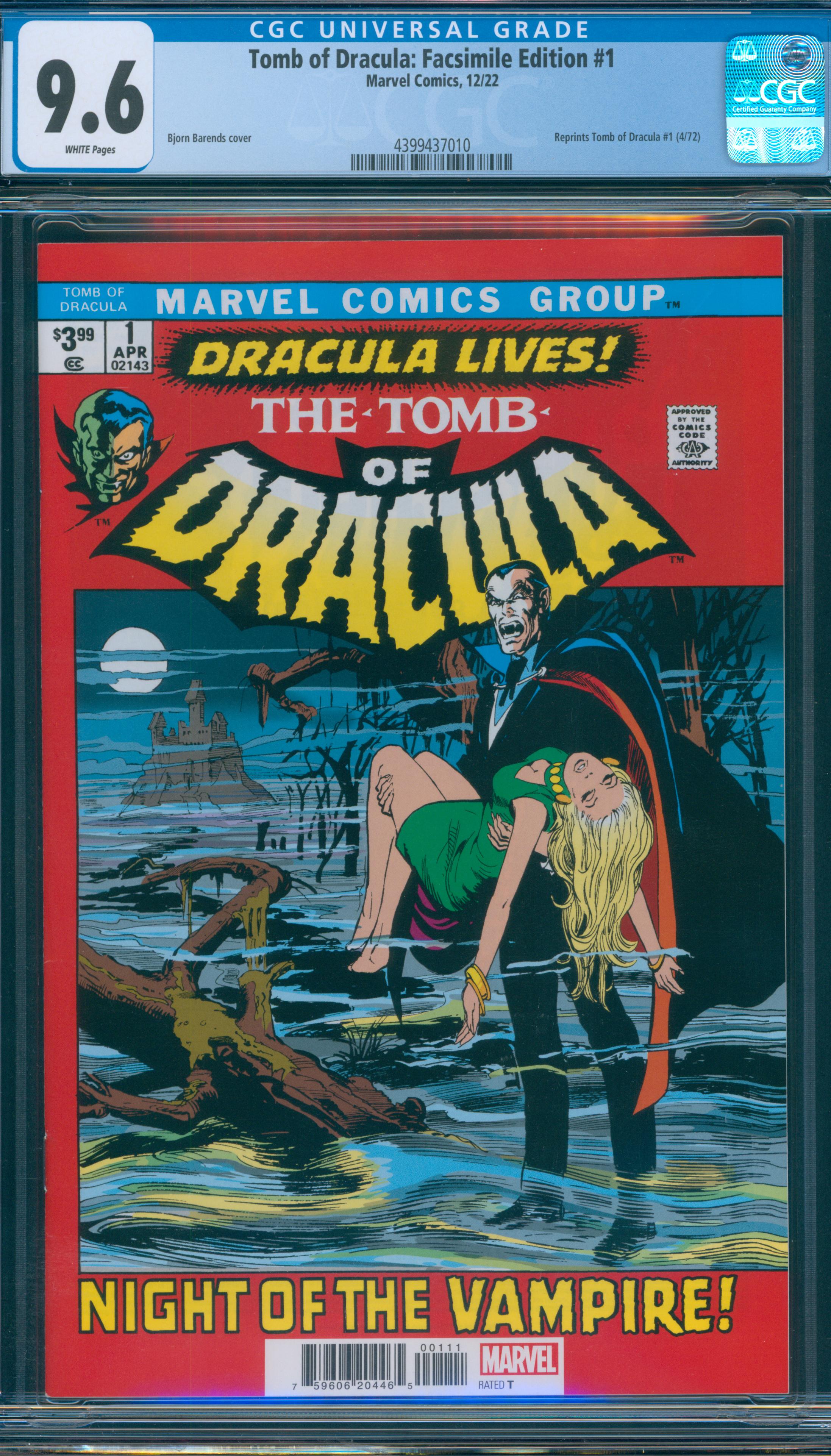 Tomb of Dracula: Facsimile Edition #1 CGC 9.6