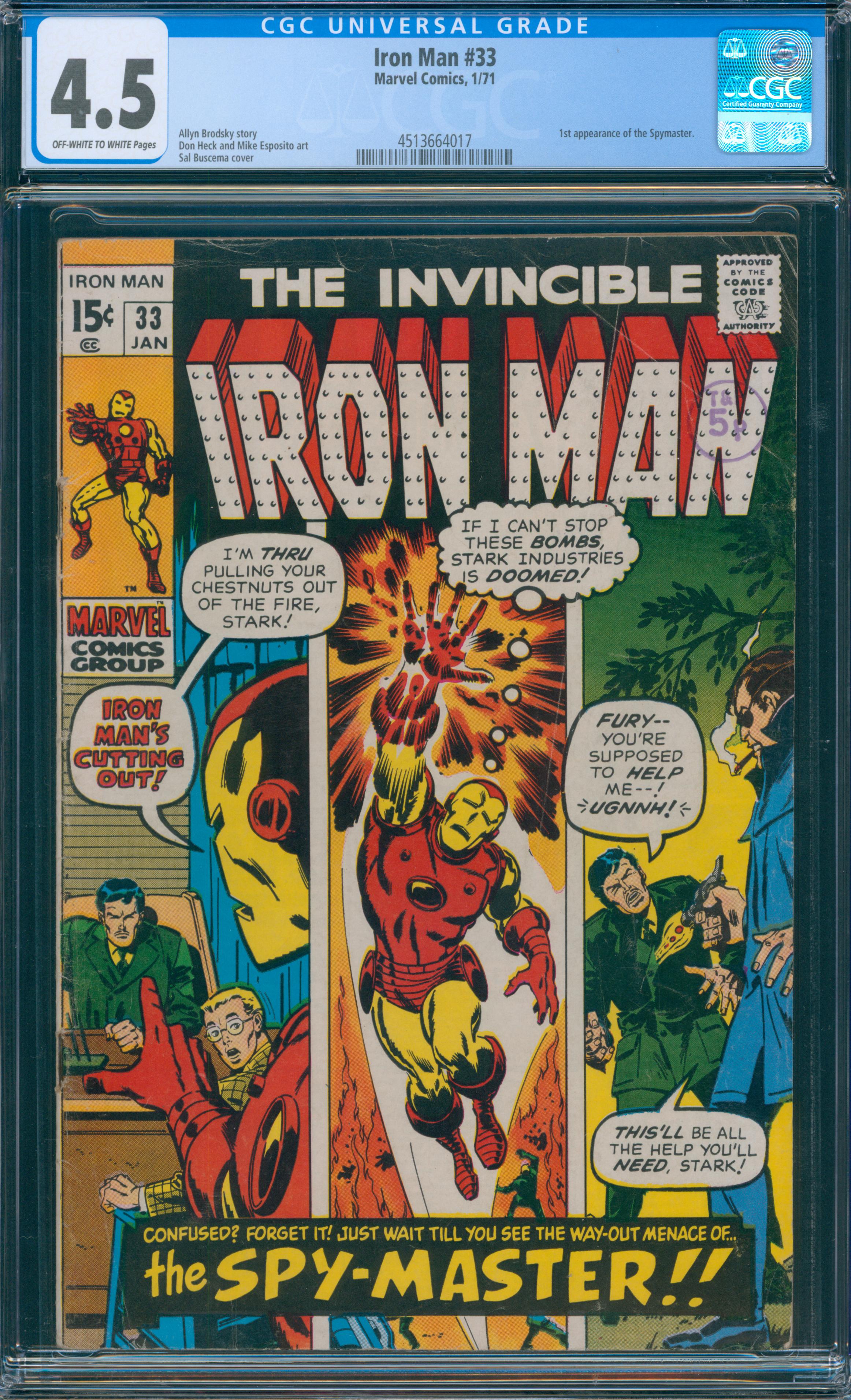 Iron Man #33 CGC 4.5