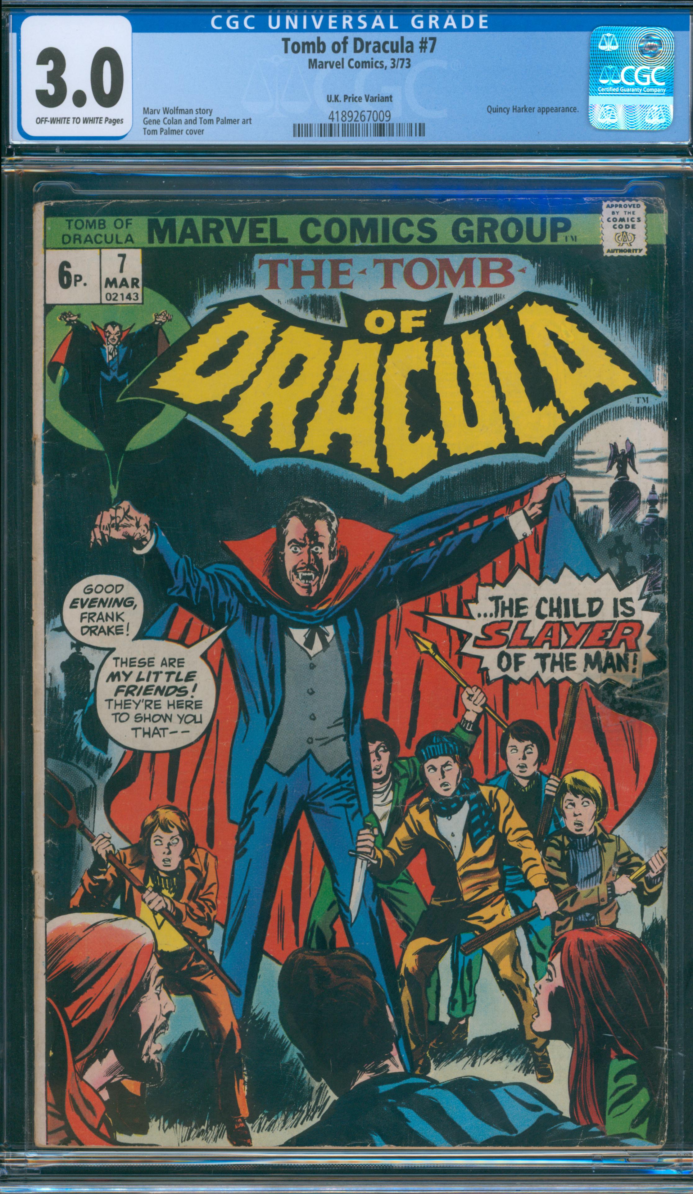 Tomb of Dracula #7 CGC 3.0