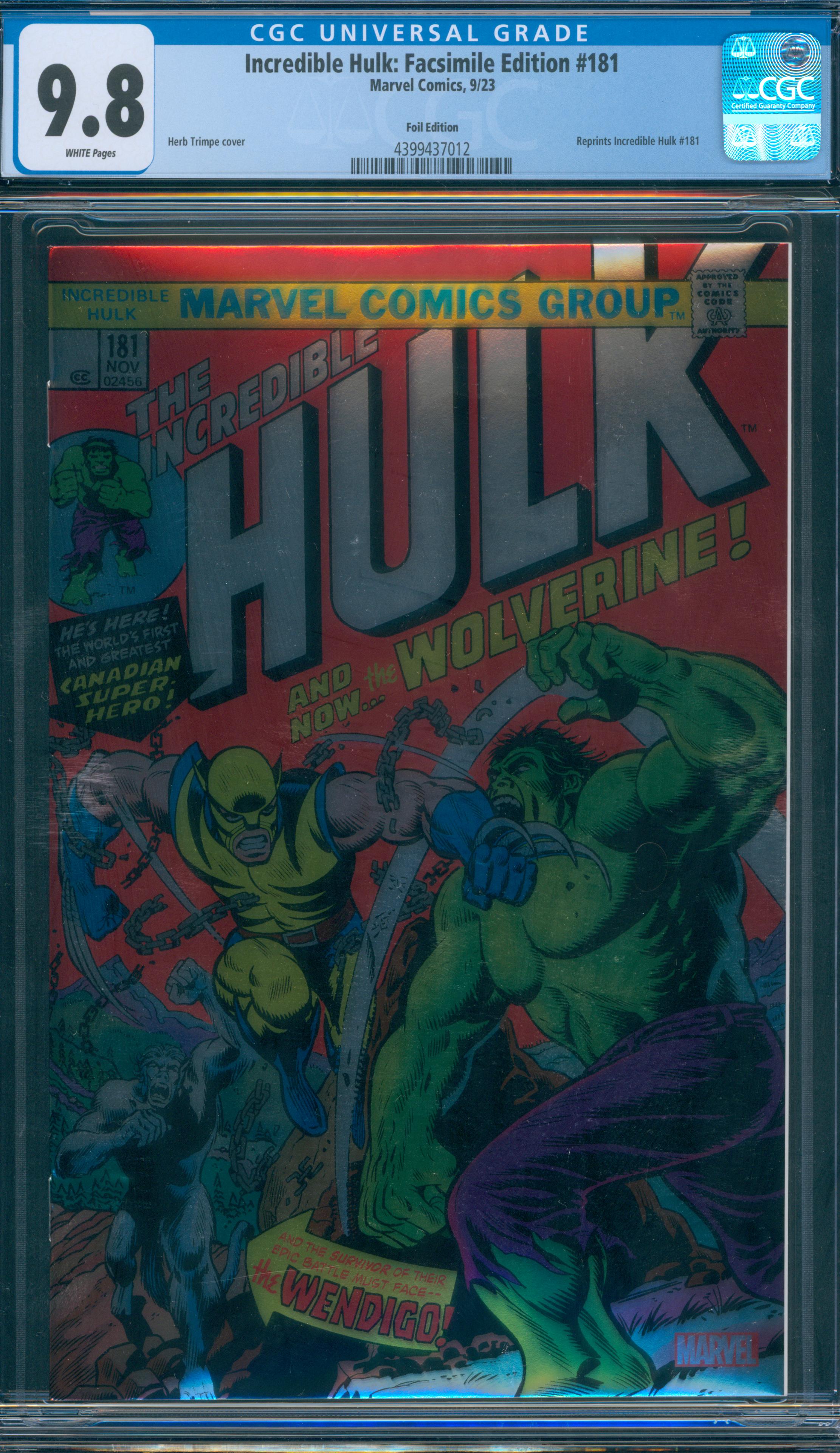 Incredible Hulk: Facsimile Edition #181 CGC 9.8