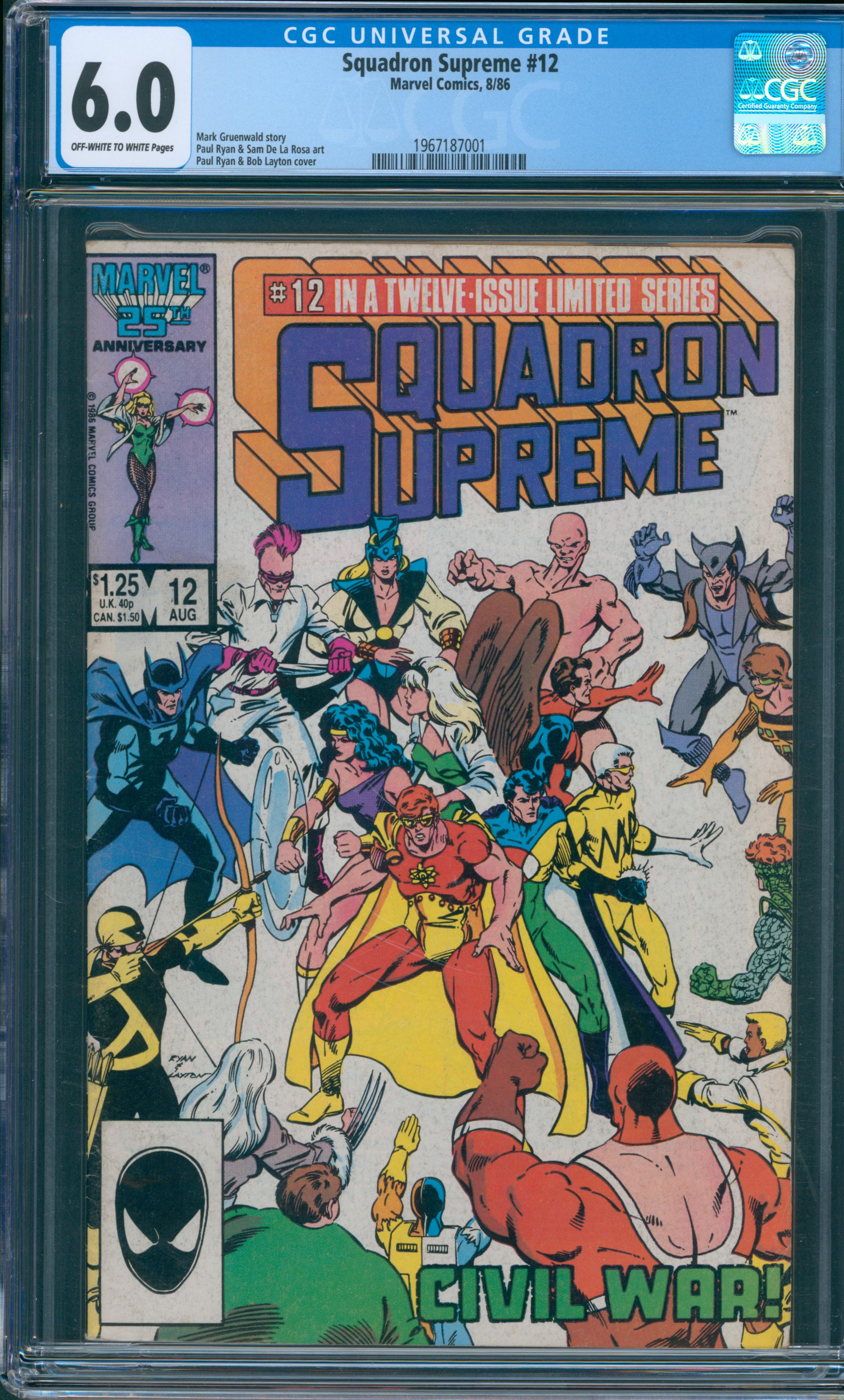 Squadron Supreme #12 CGC 6.0