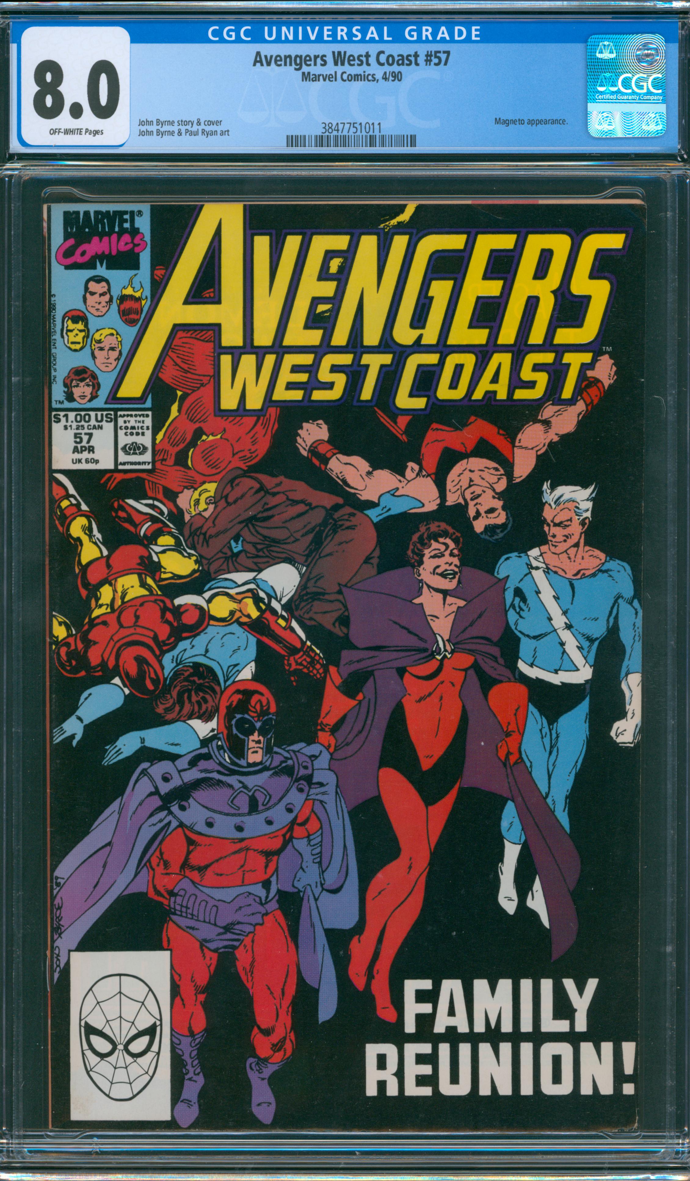 Avengers West Coast #57 CGC 8.0
