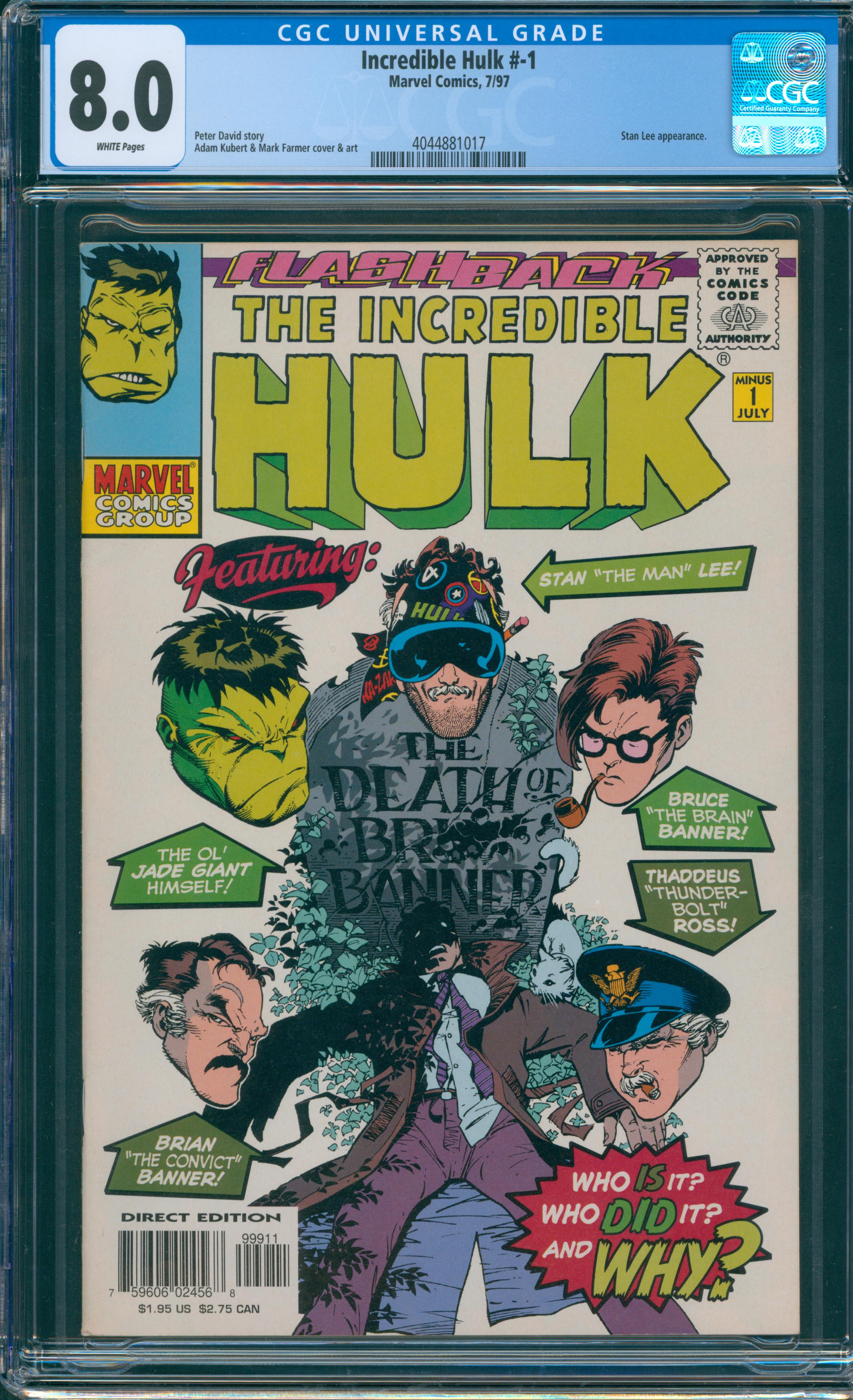 Incredible Hulk #-1 CGC 8.0