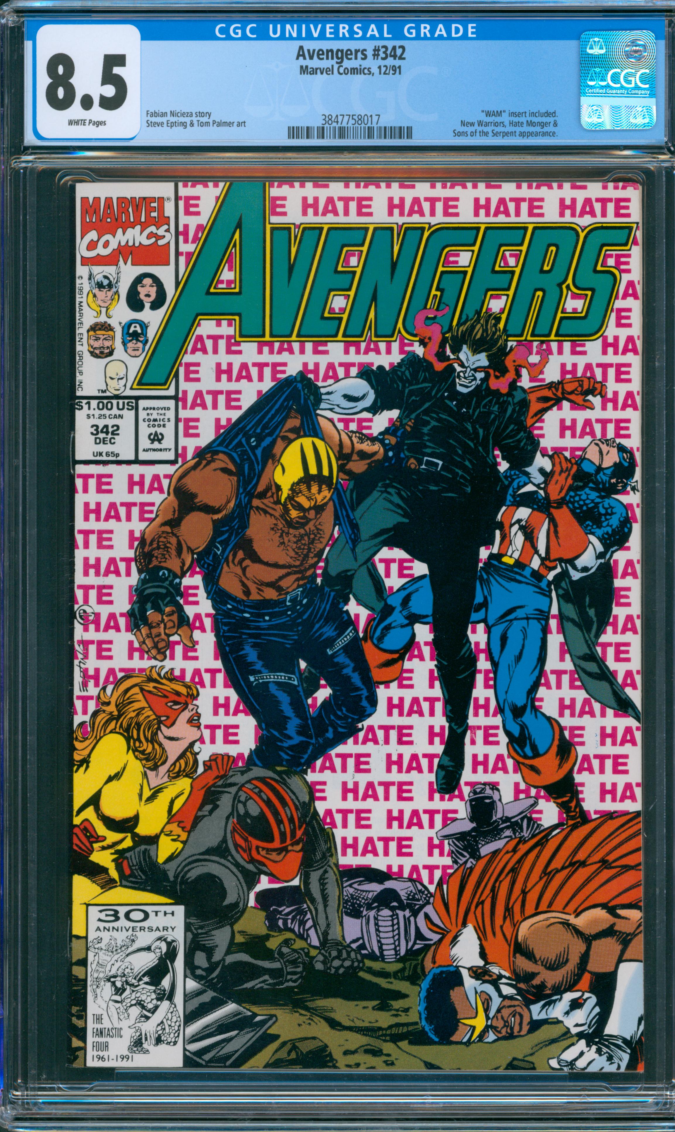 Avengers #342 CGC 8.5