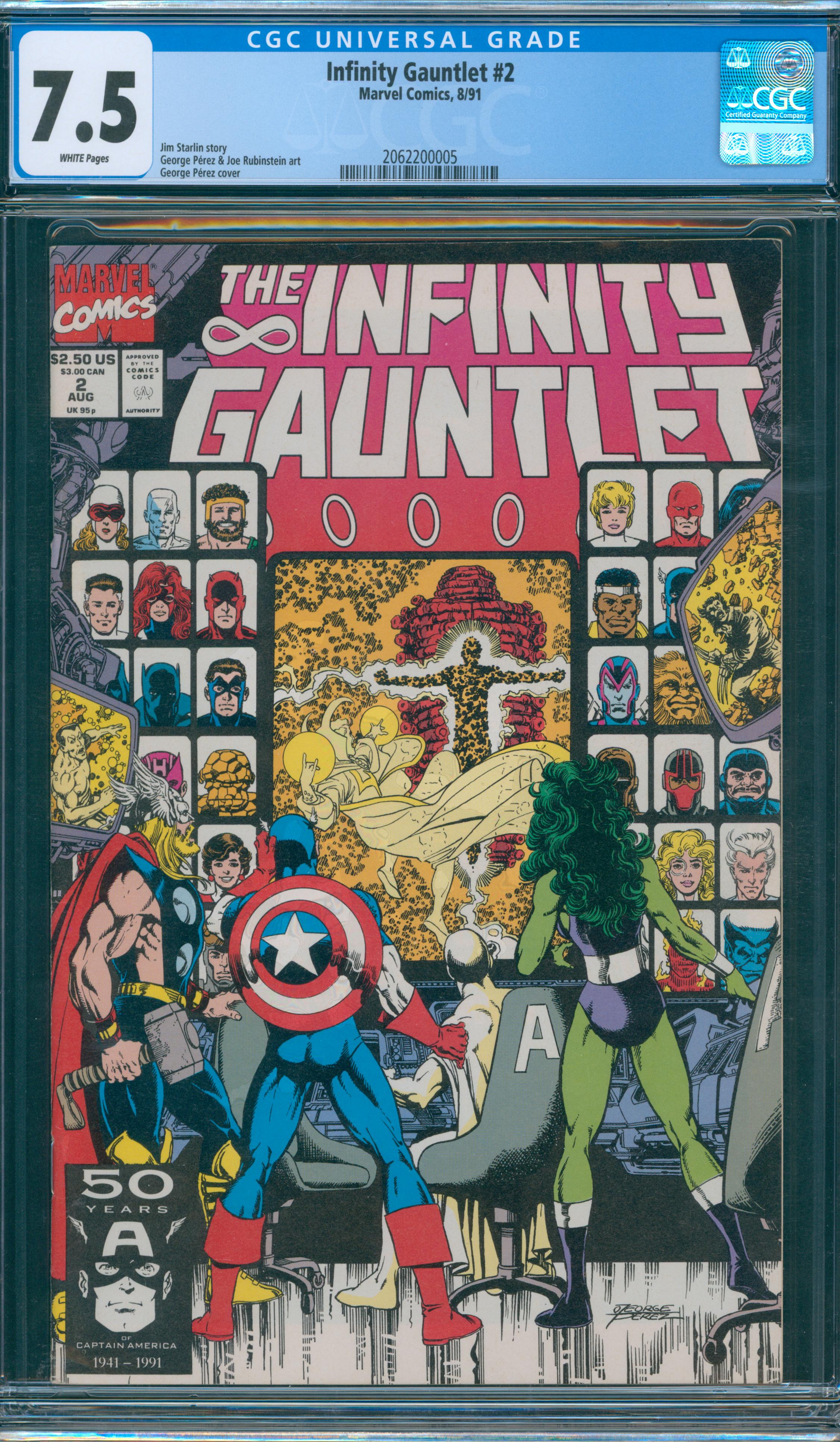 Infinity Gauntlet #2 CGC 7.5