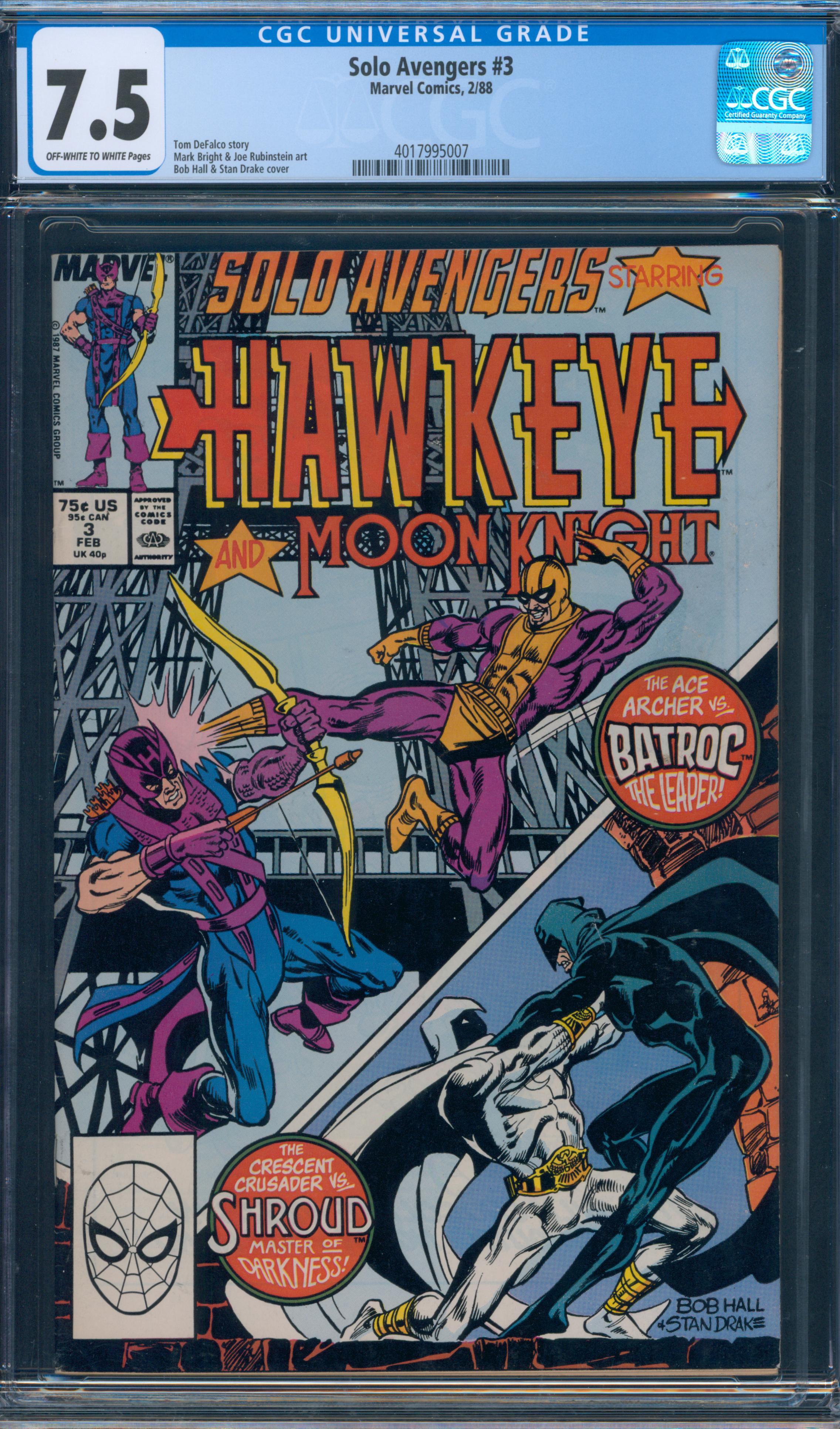 Solo Avengers #3 CGC 7.5