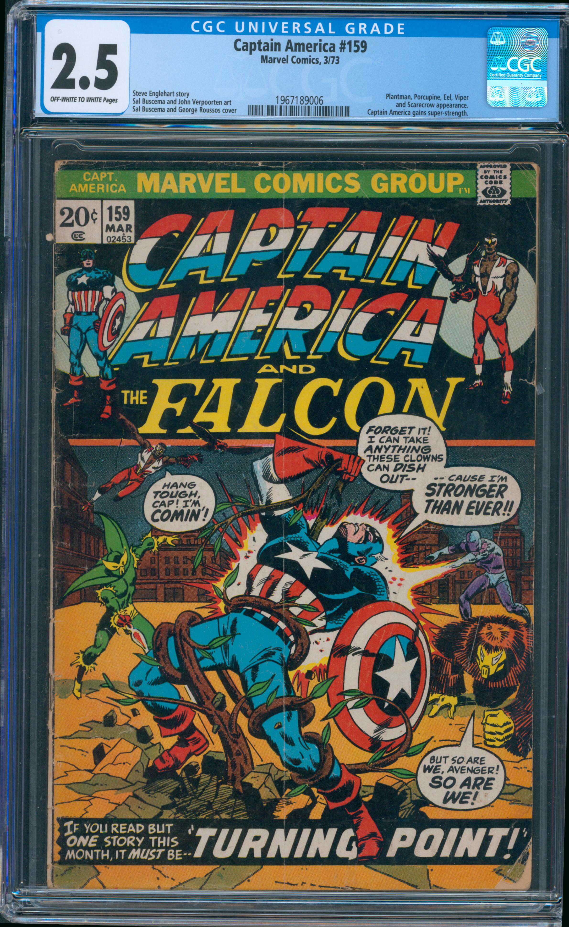 Captain America #159 CGC 2.5