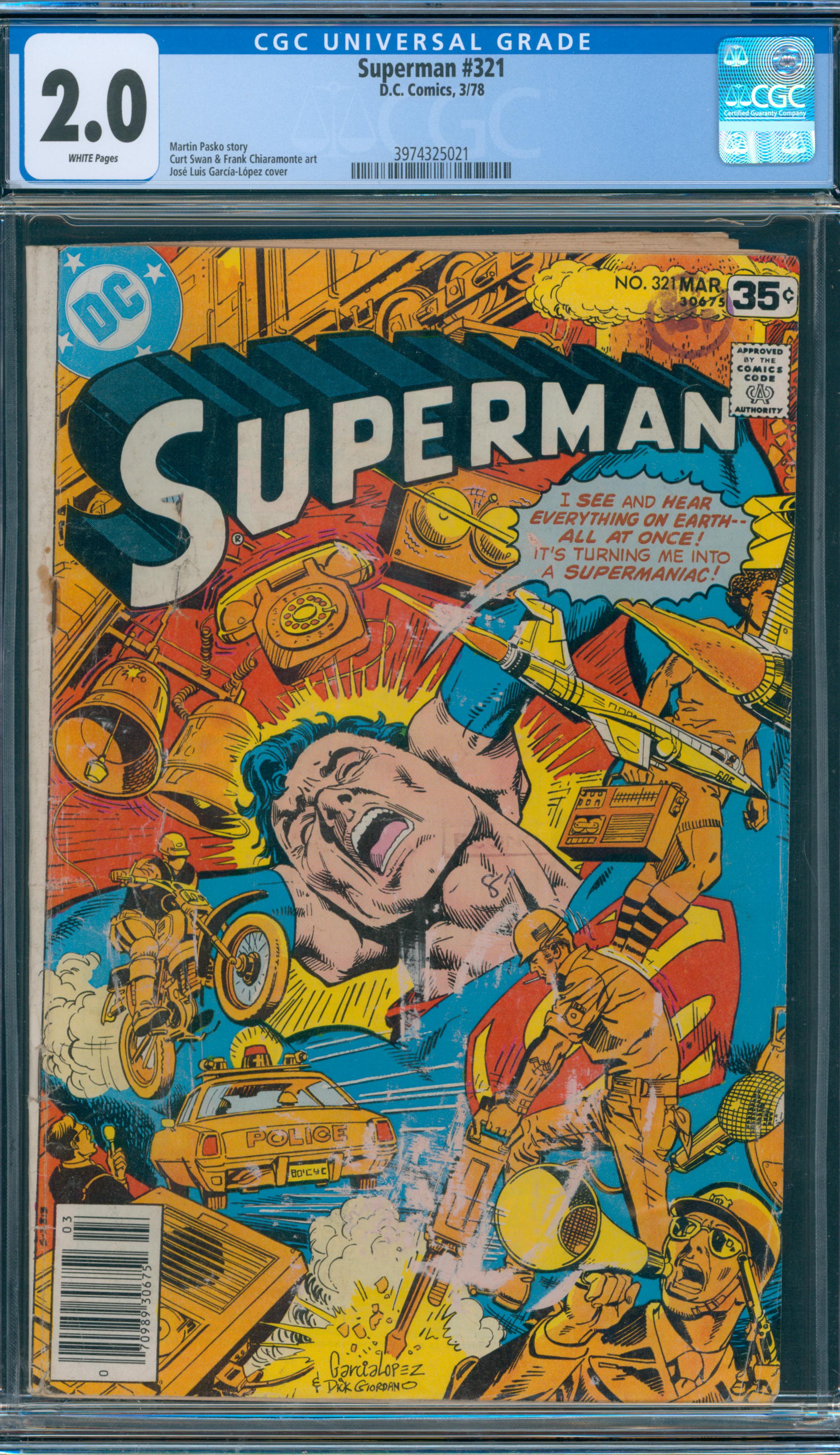 Superman #321 CGC 2.0