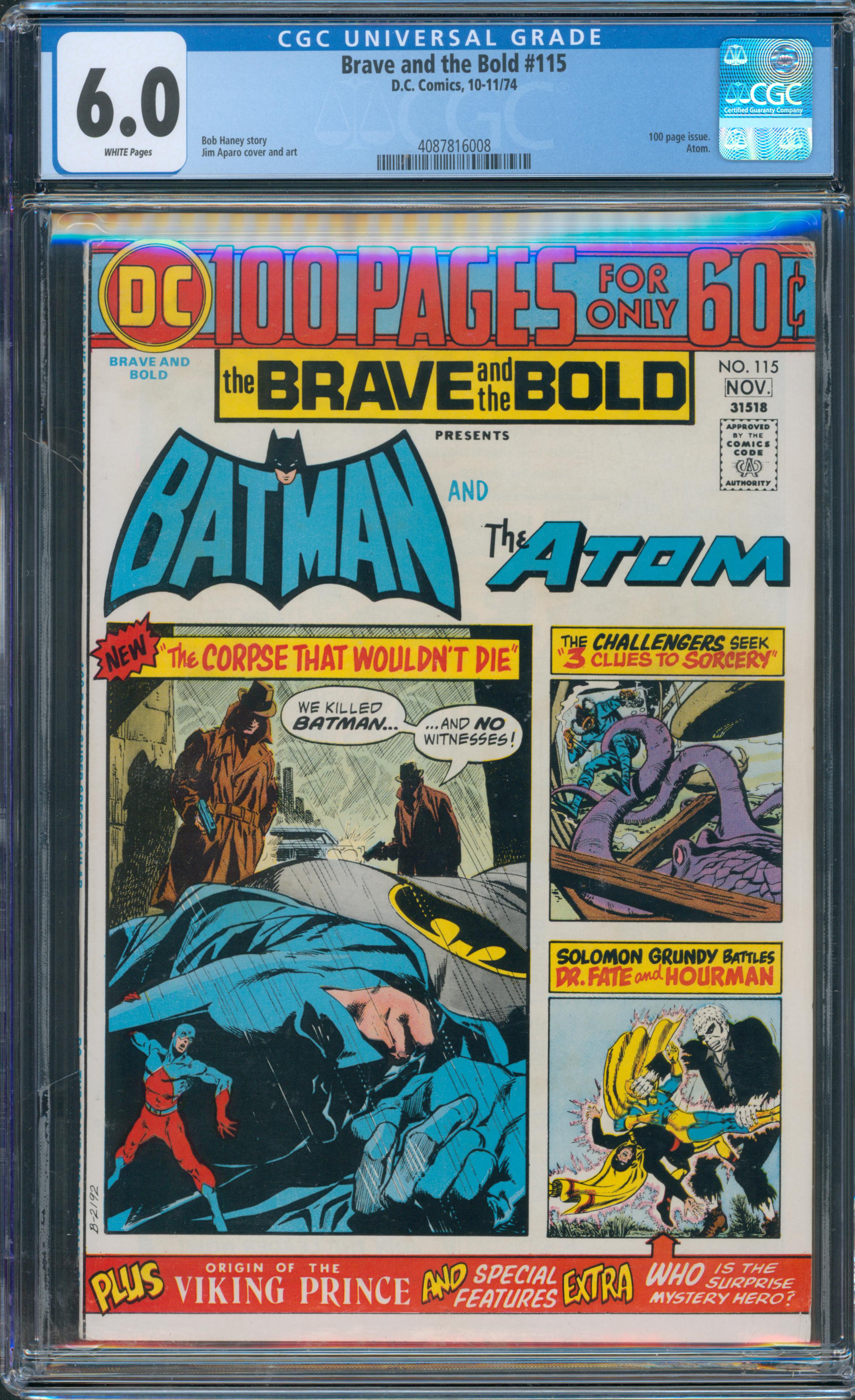 Brave and the Bold #1 CGC 6.0