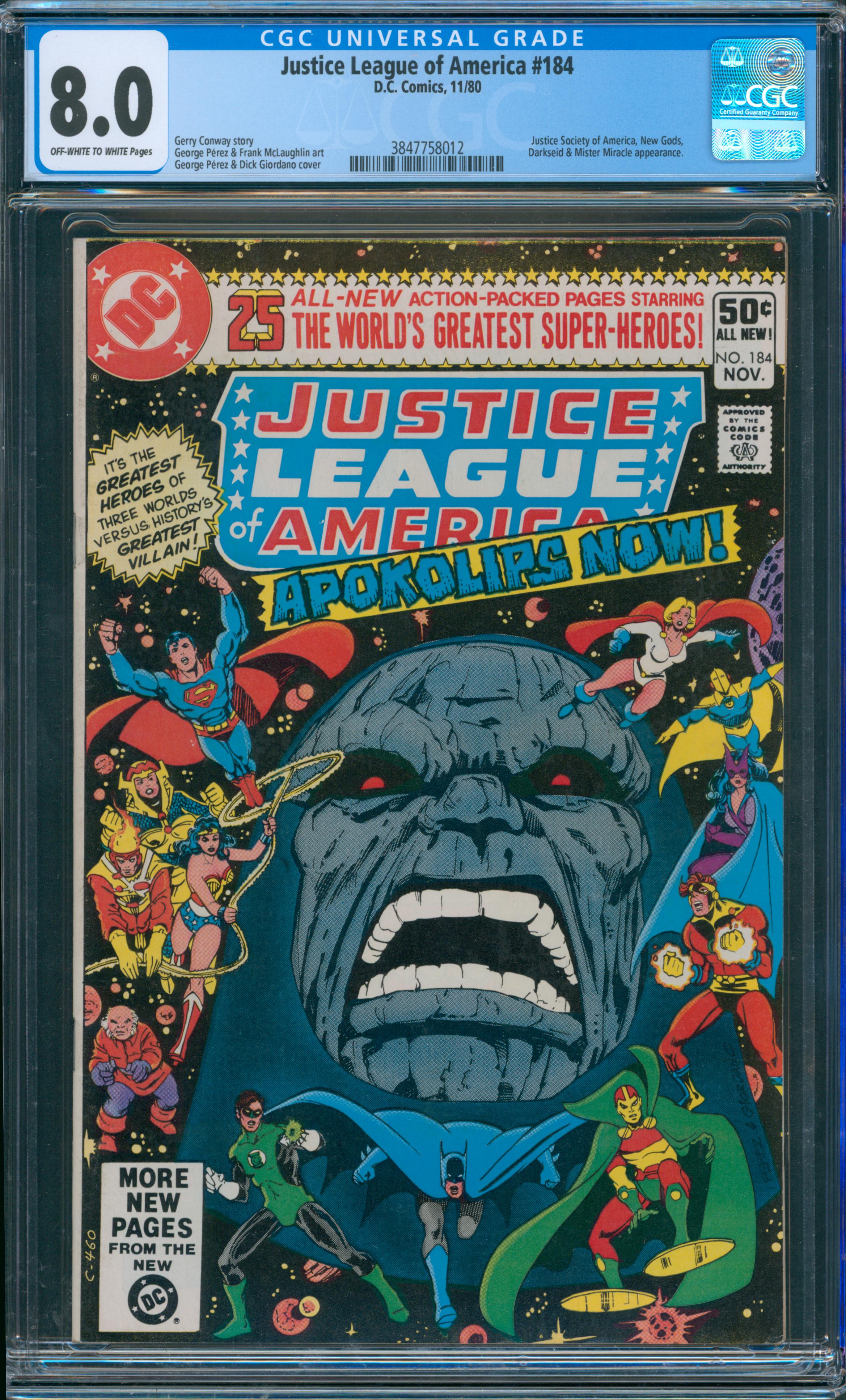 Justice League of America #184 CGC 8.0