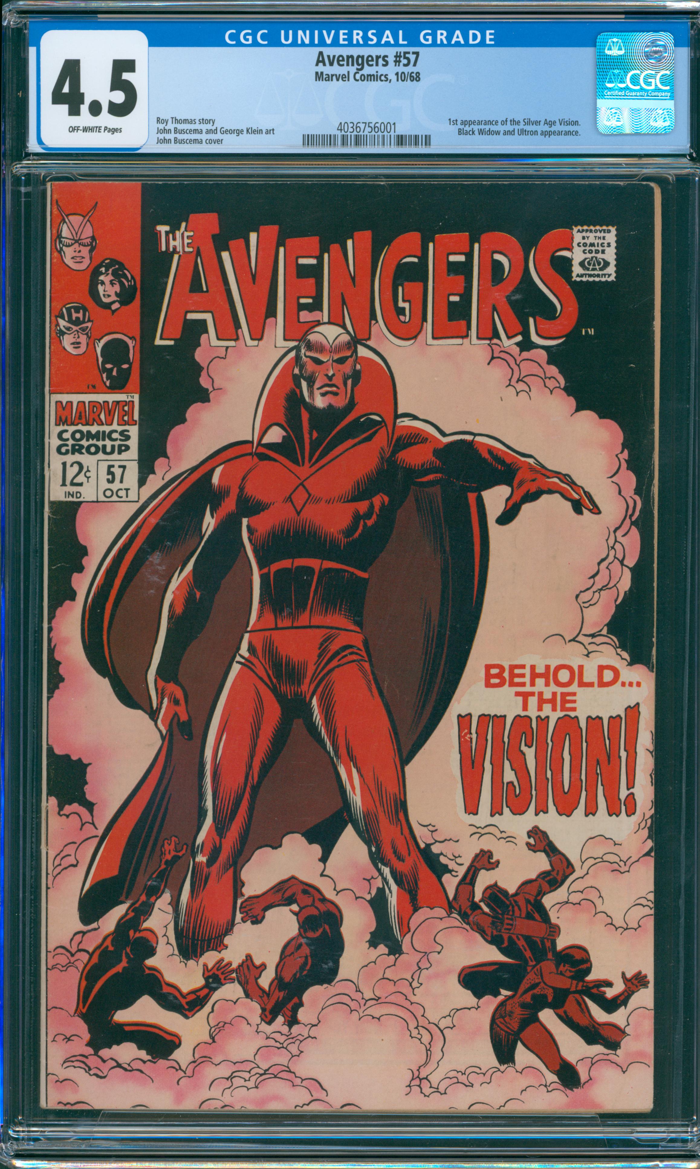Avengers #57 CGC 4.5