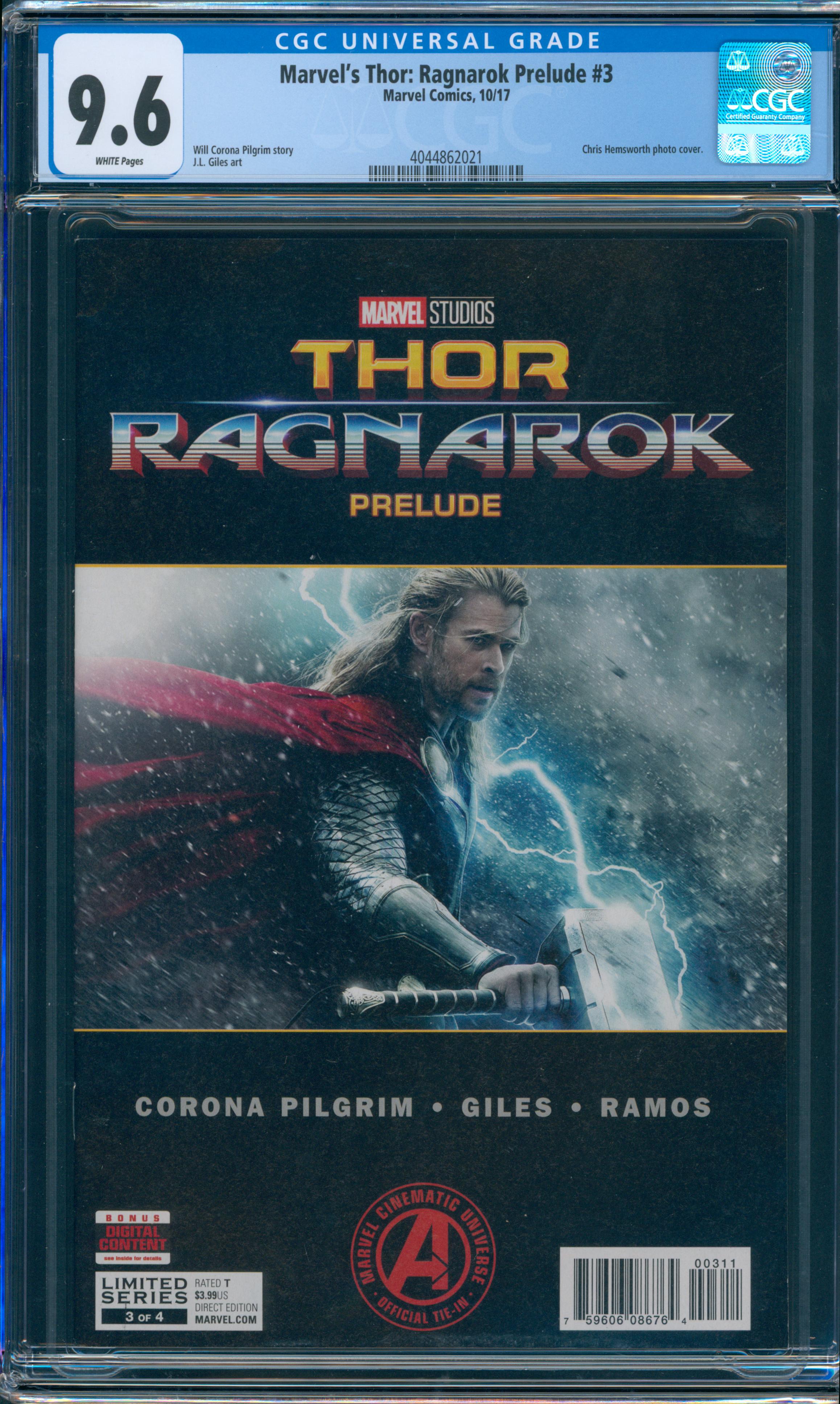 Marvel's Thor: Ragnarok Prelude #3 CGC 9.6