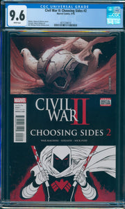 Civil War II: Choosing Sides #2 CGC 9.6