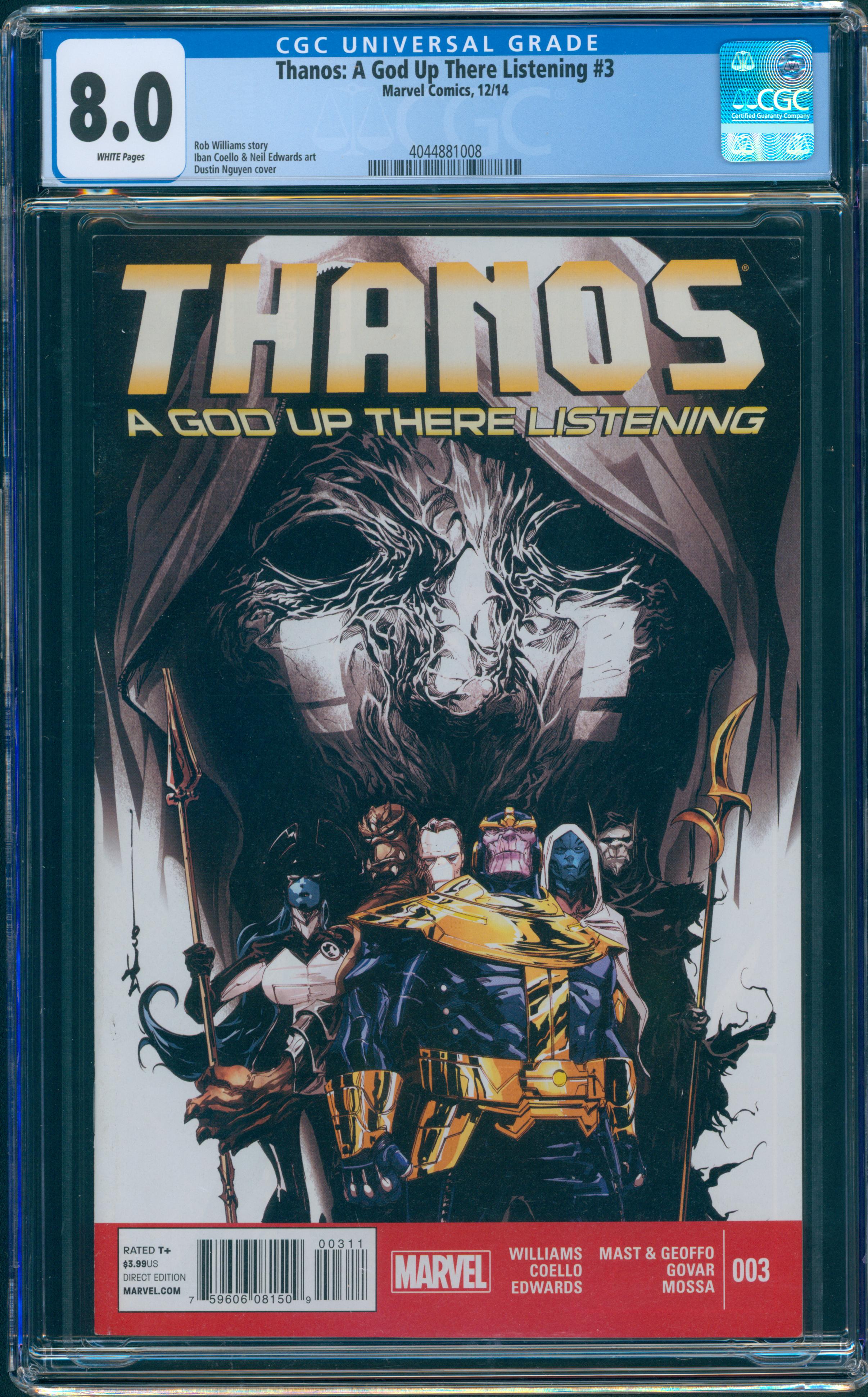 Thanos: A God Up There Listening #3 CGC 8.0