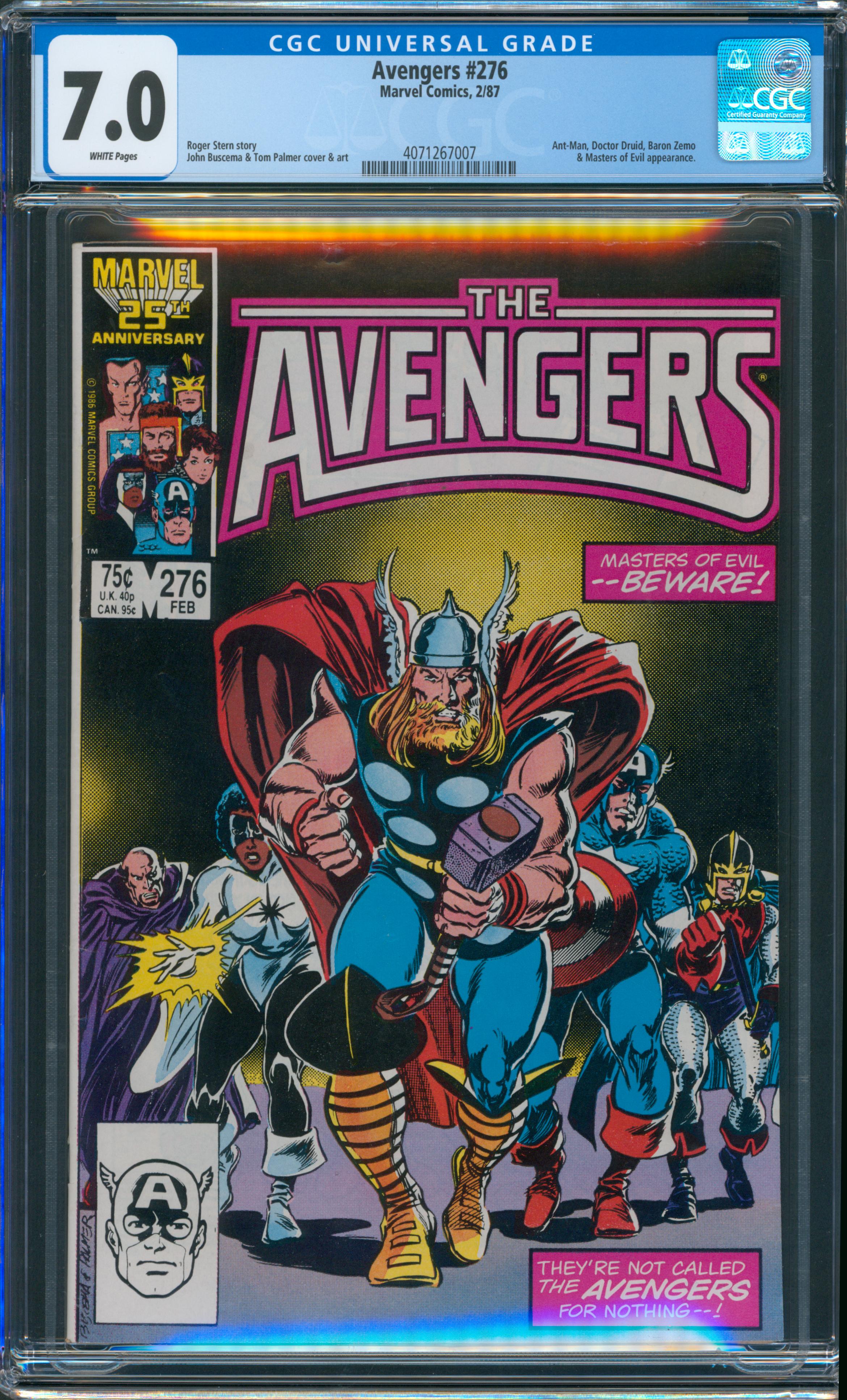 Avengers #276 CGC 7.0