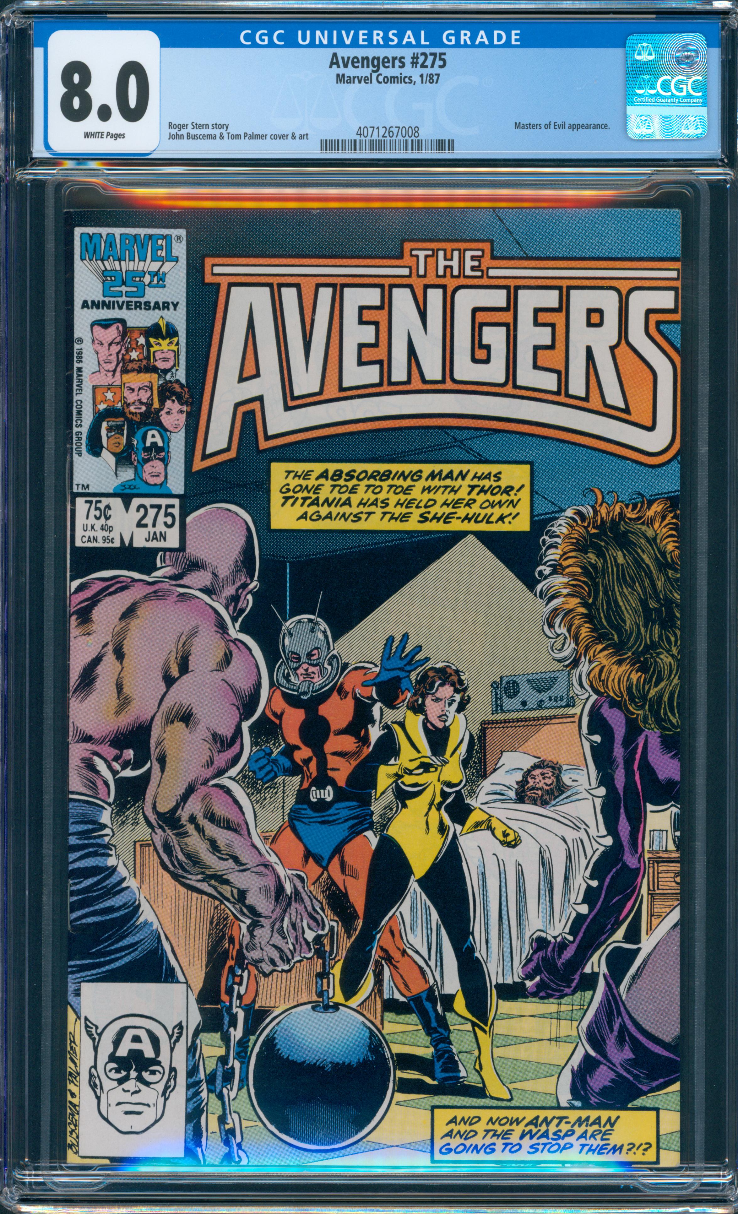 Avengers #275 CGC 8.0