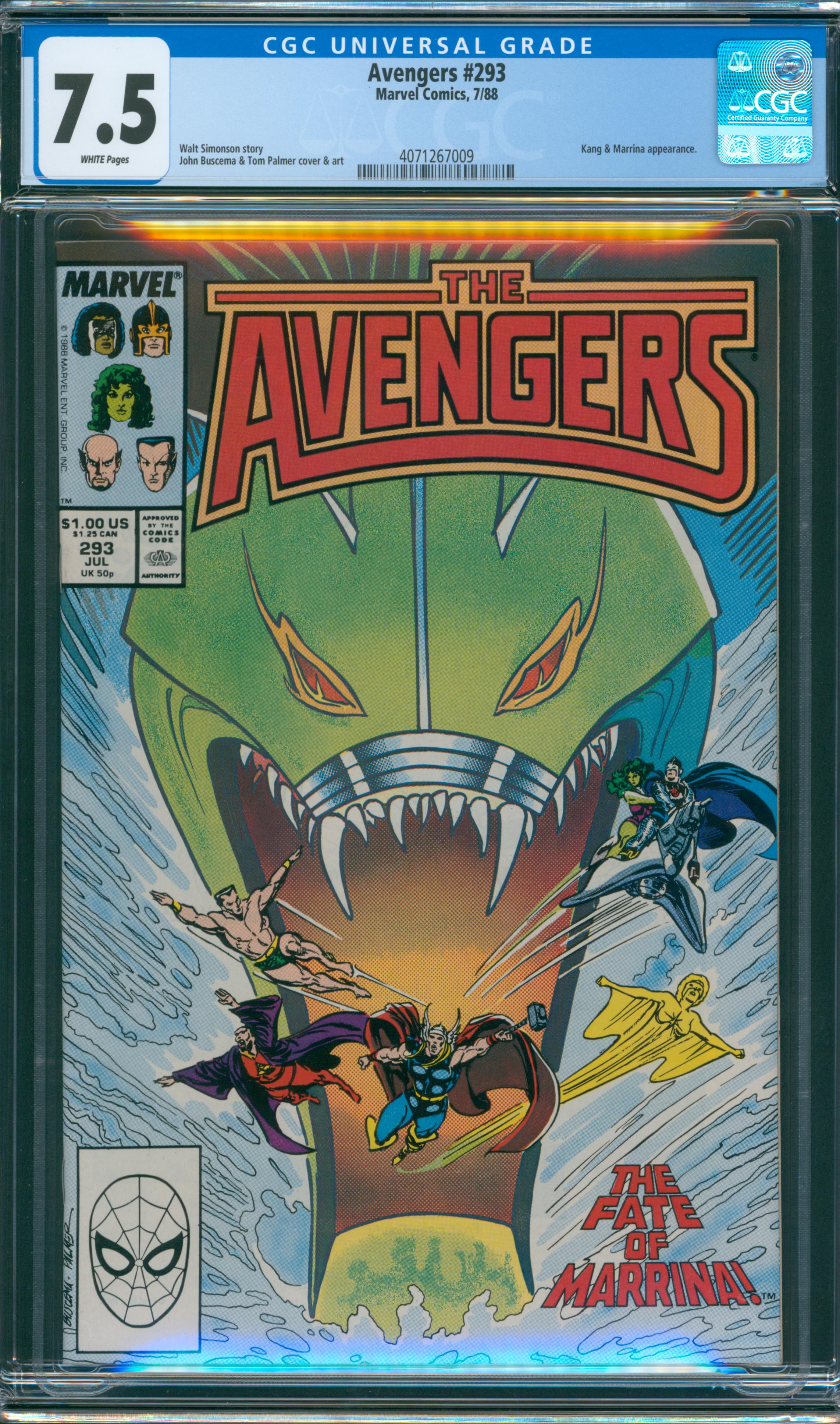 Avengers #293 CGC 7.5