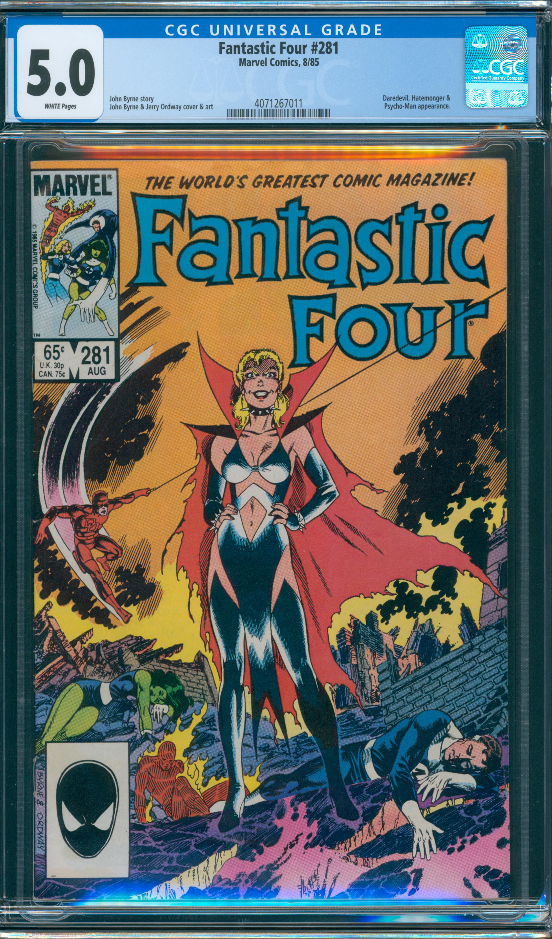 Fantastic Four #281 CGC 5.0