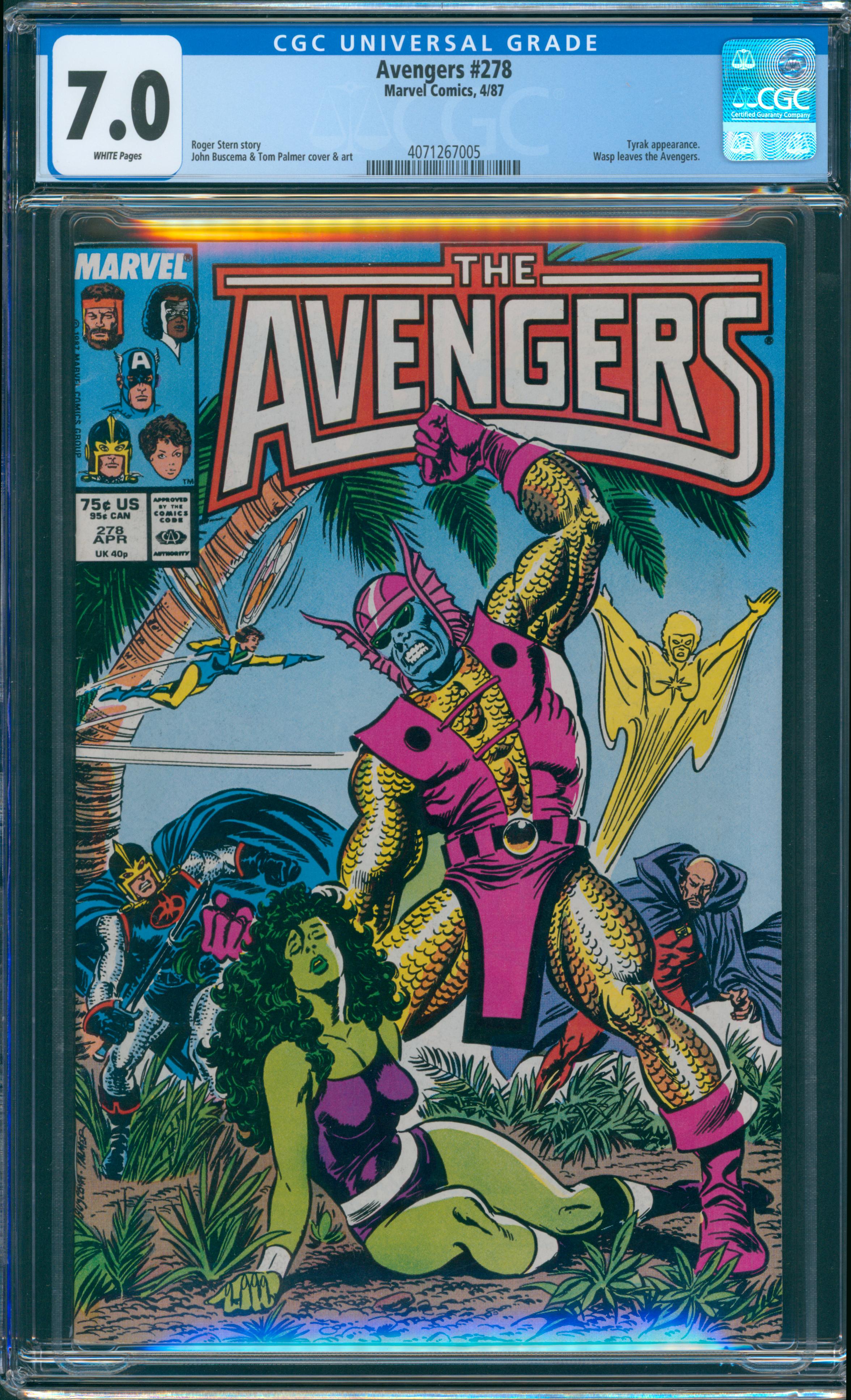 Avengers #278 CGC 7.0