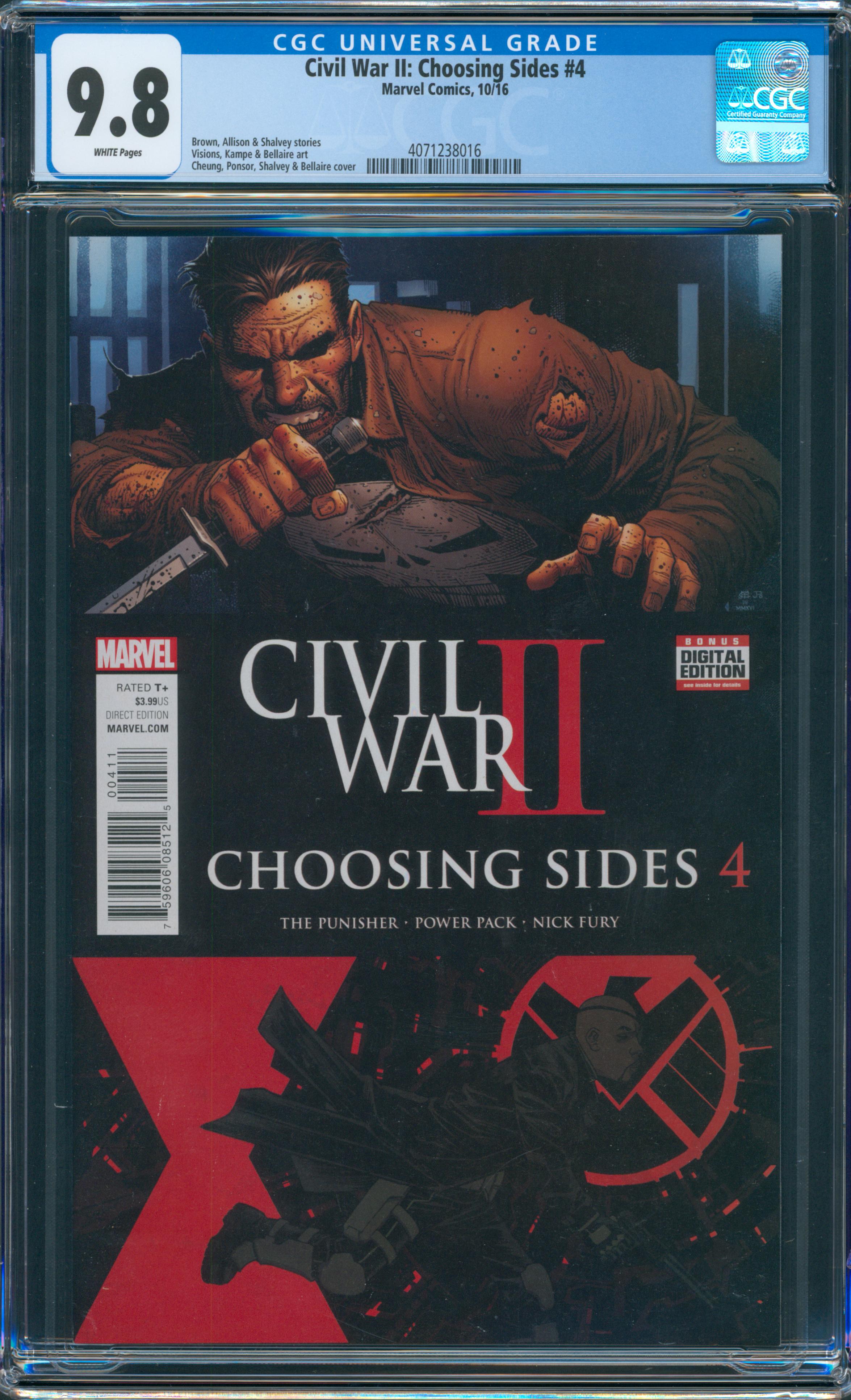 Civil War II: Choosing Sides #4 CGC 9.8