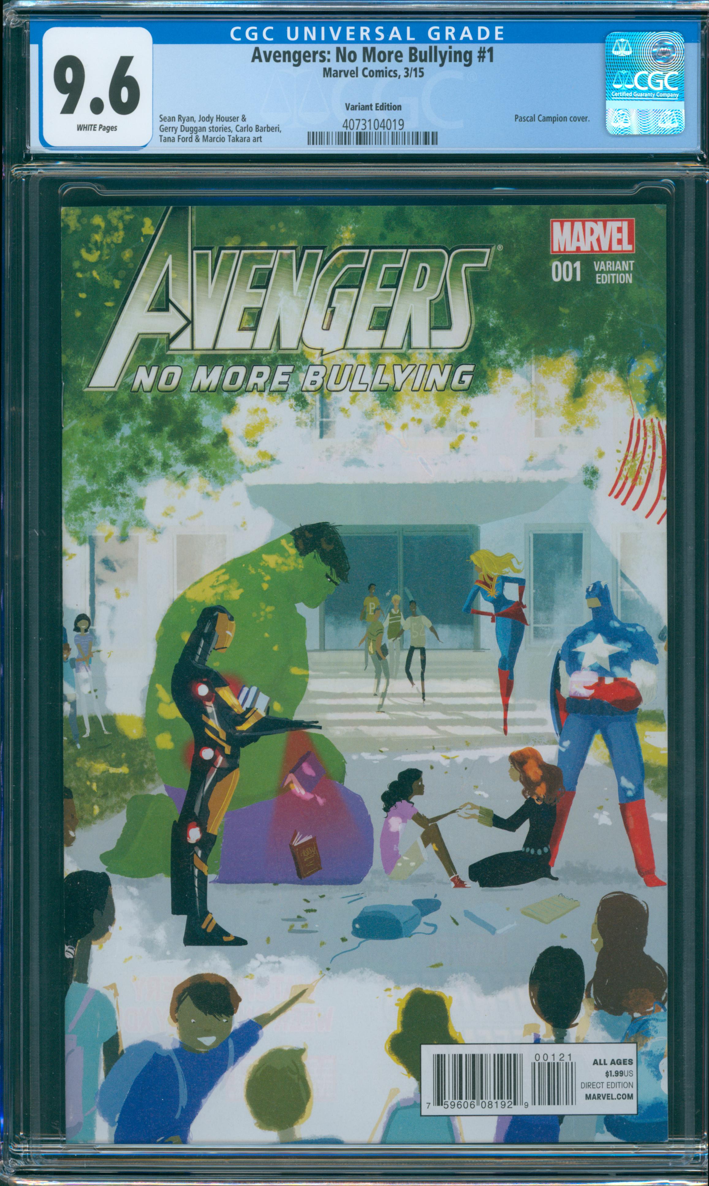 Avengers: No More Bullying #1 CGC 9.6