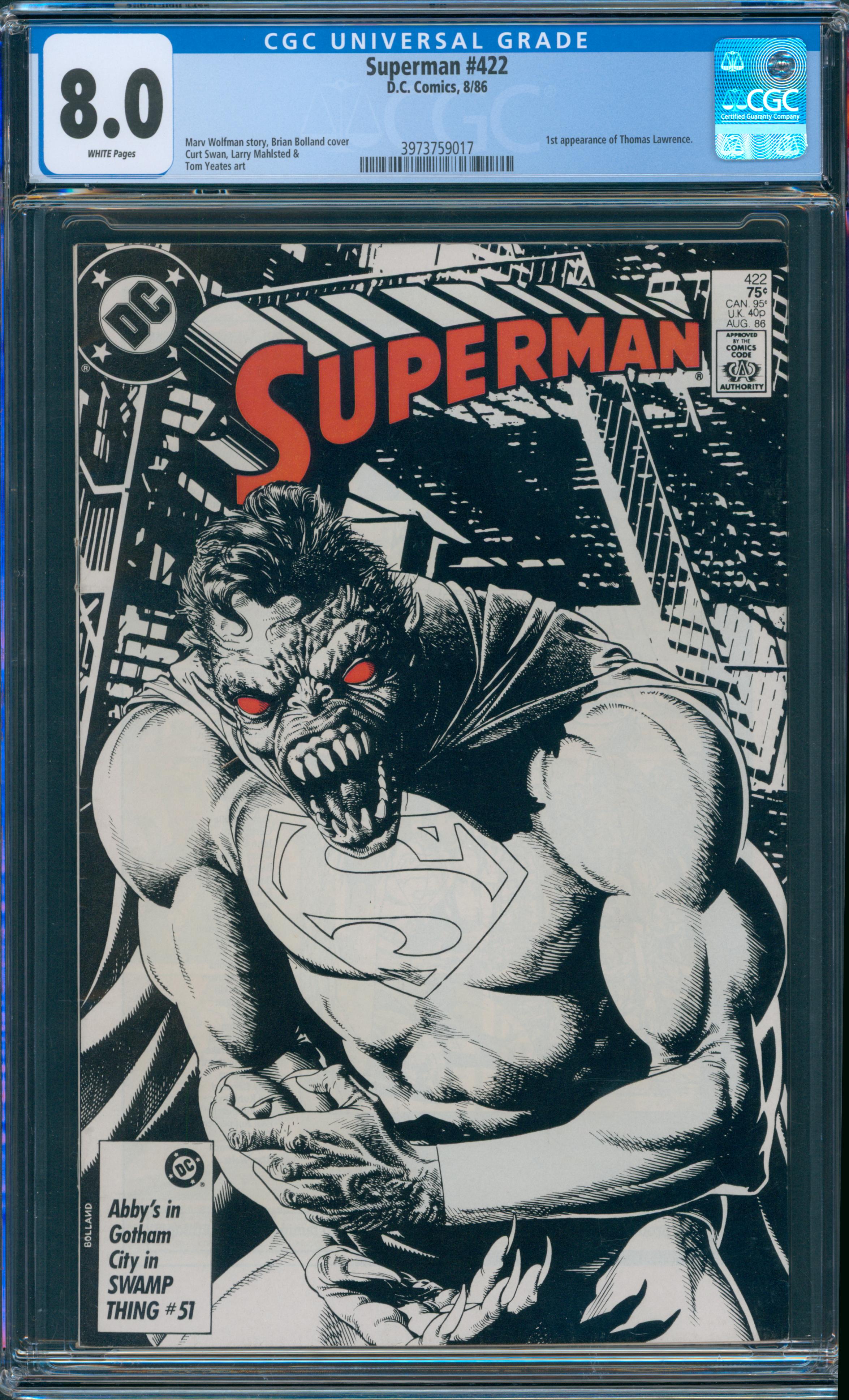 Superman #422 CGC 8.0