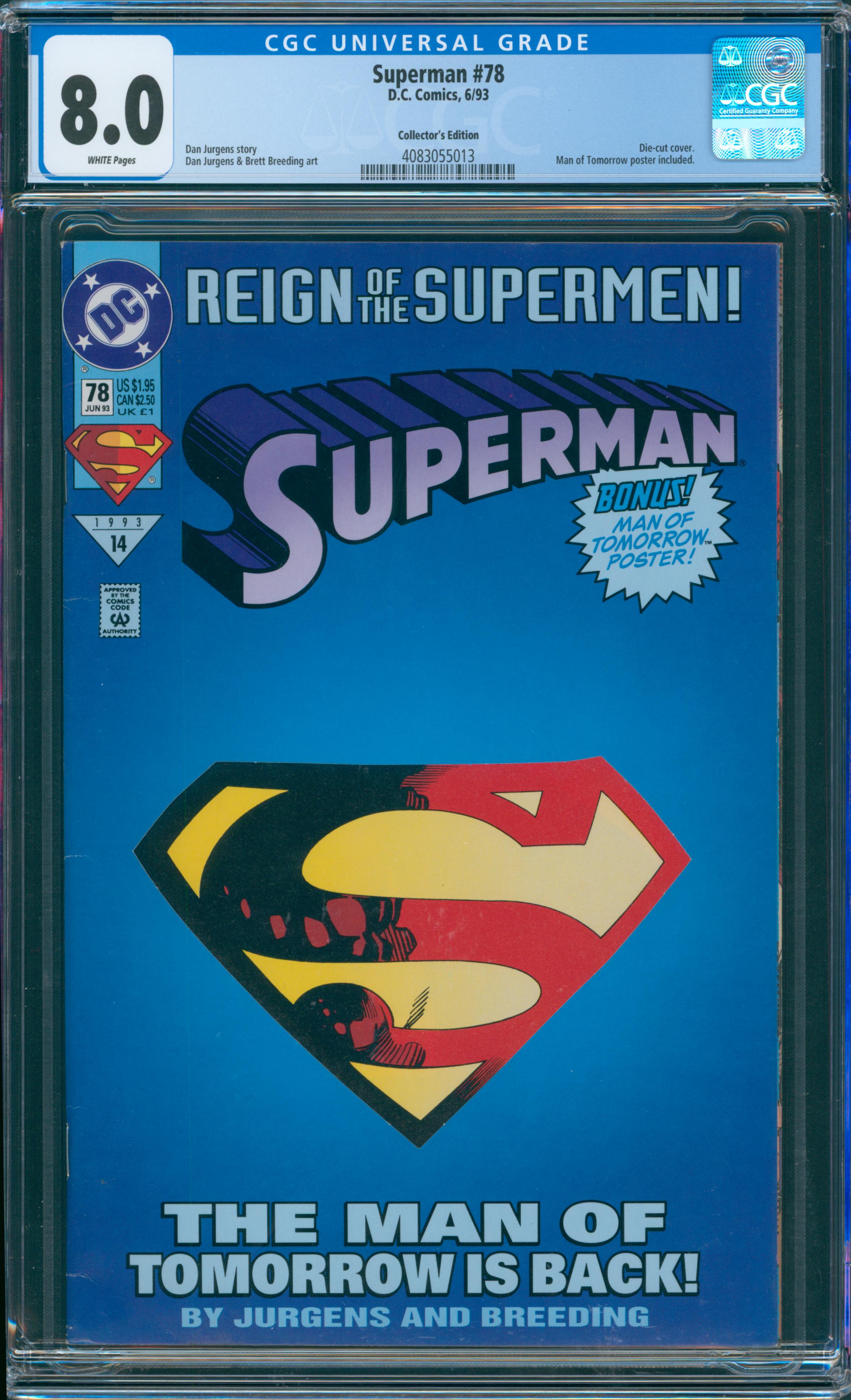 Superman #78 CGC 8.0