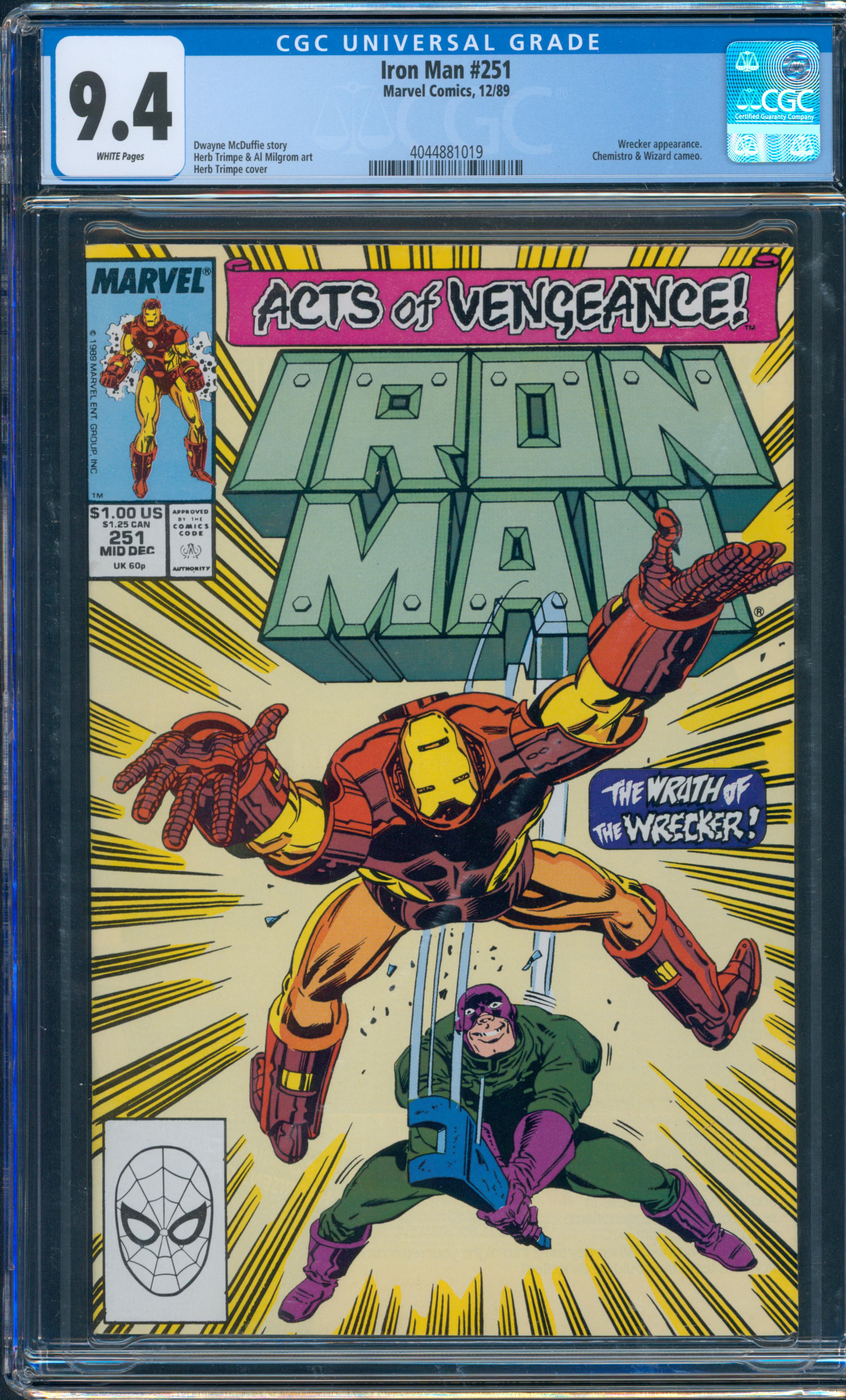 Iron Man #251 CGC 9.4