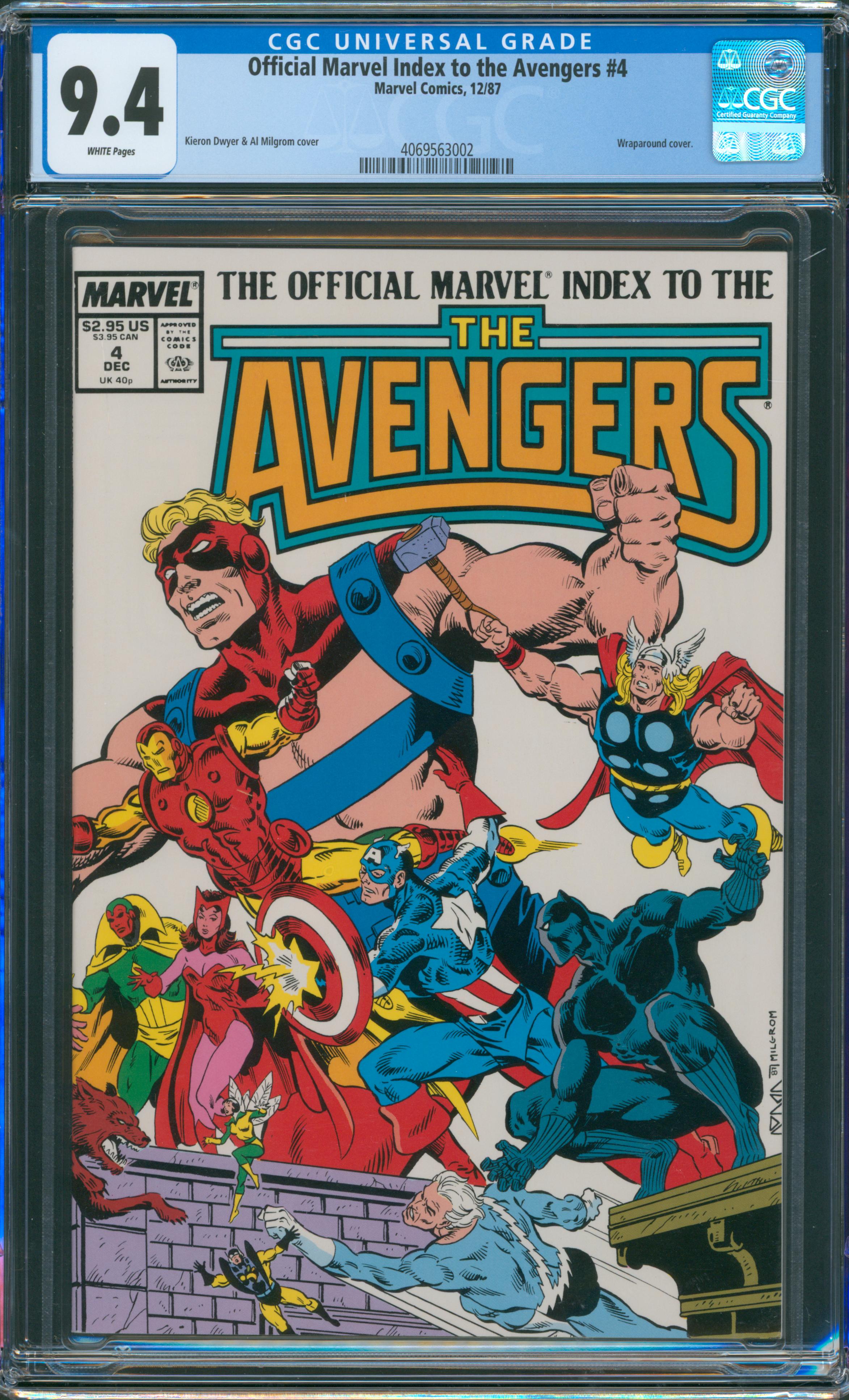 Official Marvel Index to the Avengers #4 CGC 9.4