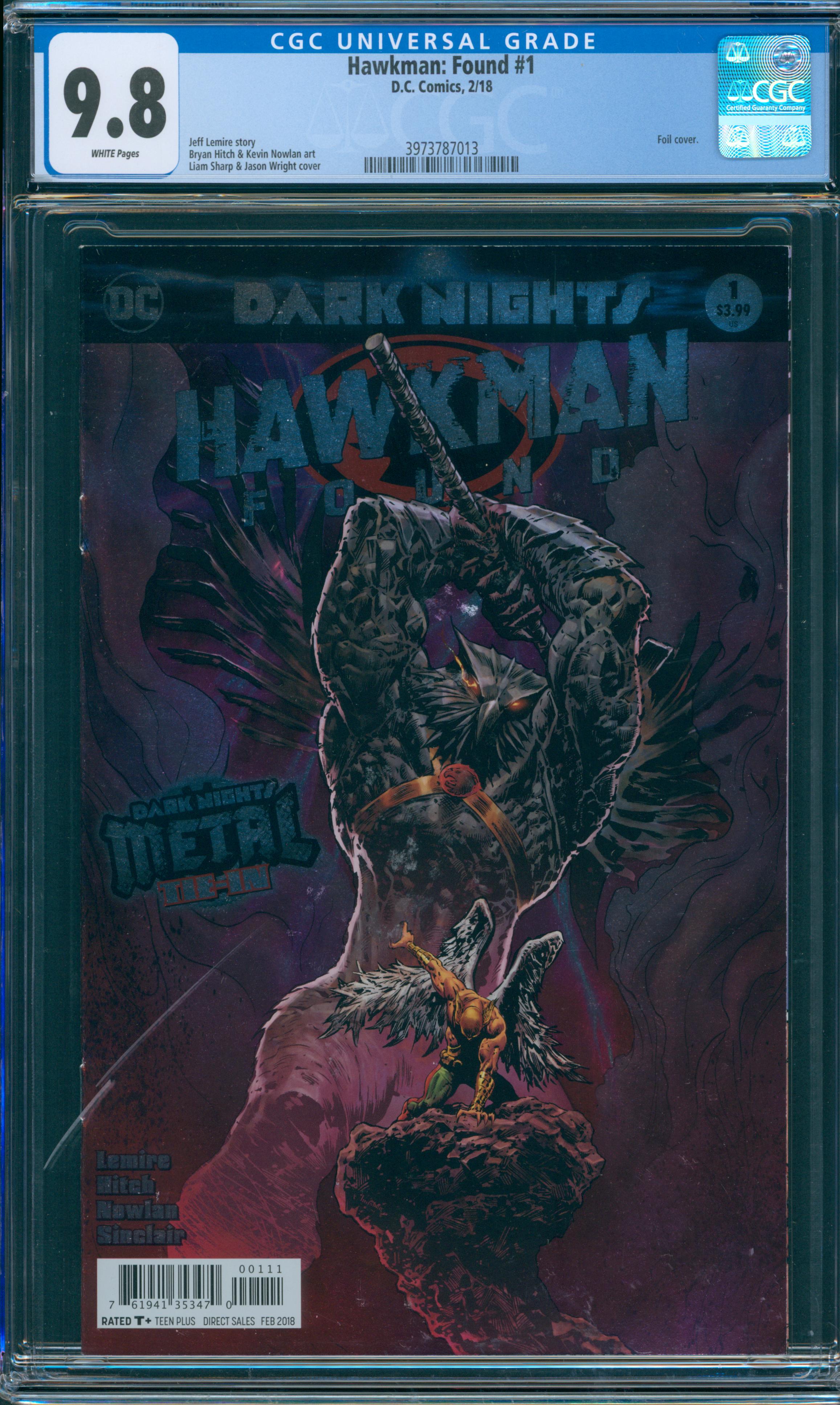 Hawkman: Found #1 CGC 9.8