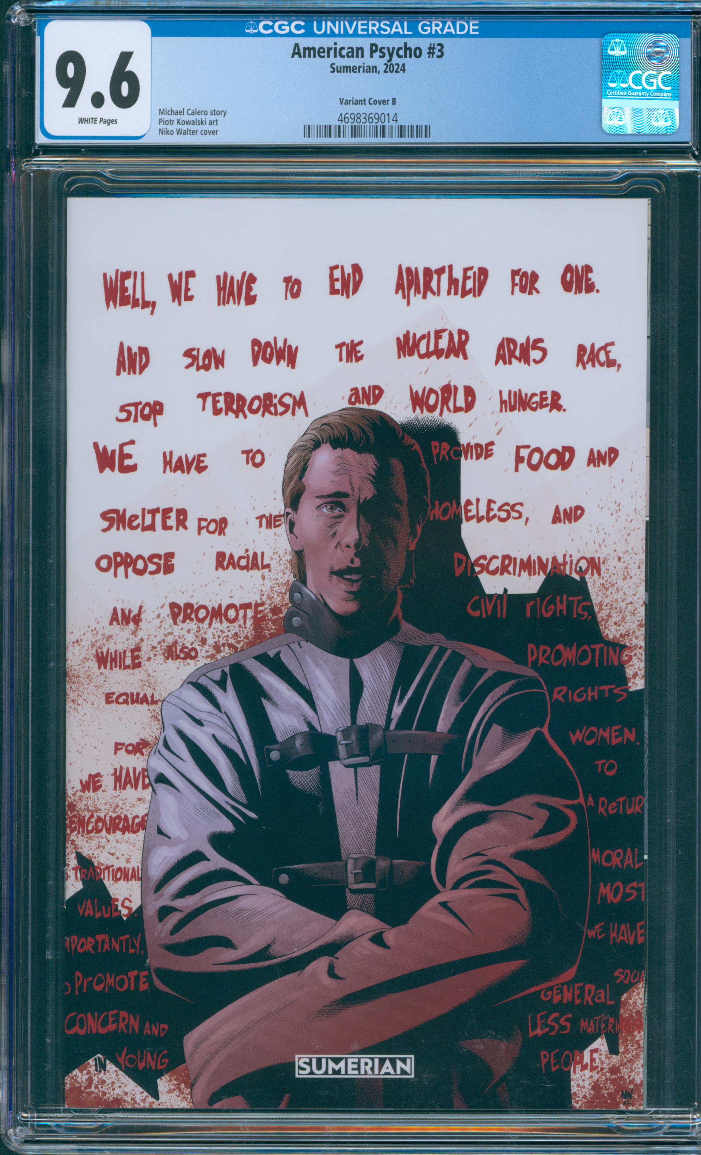 American Psycho #3 CGC 9.6
