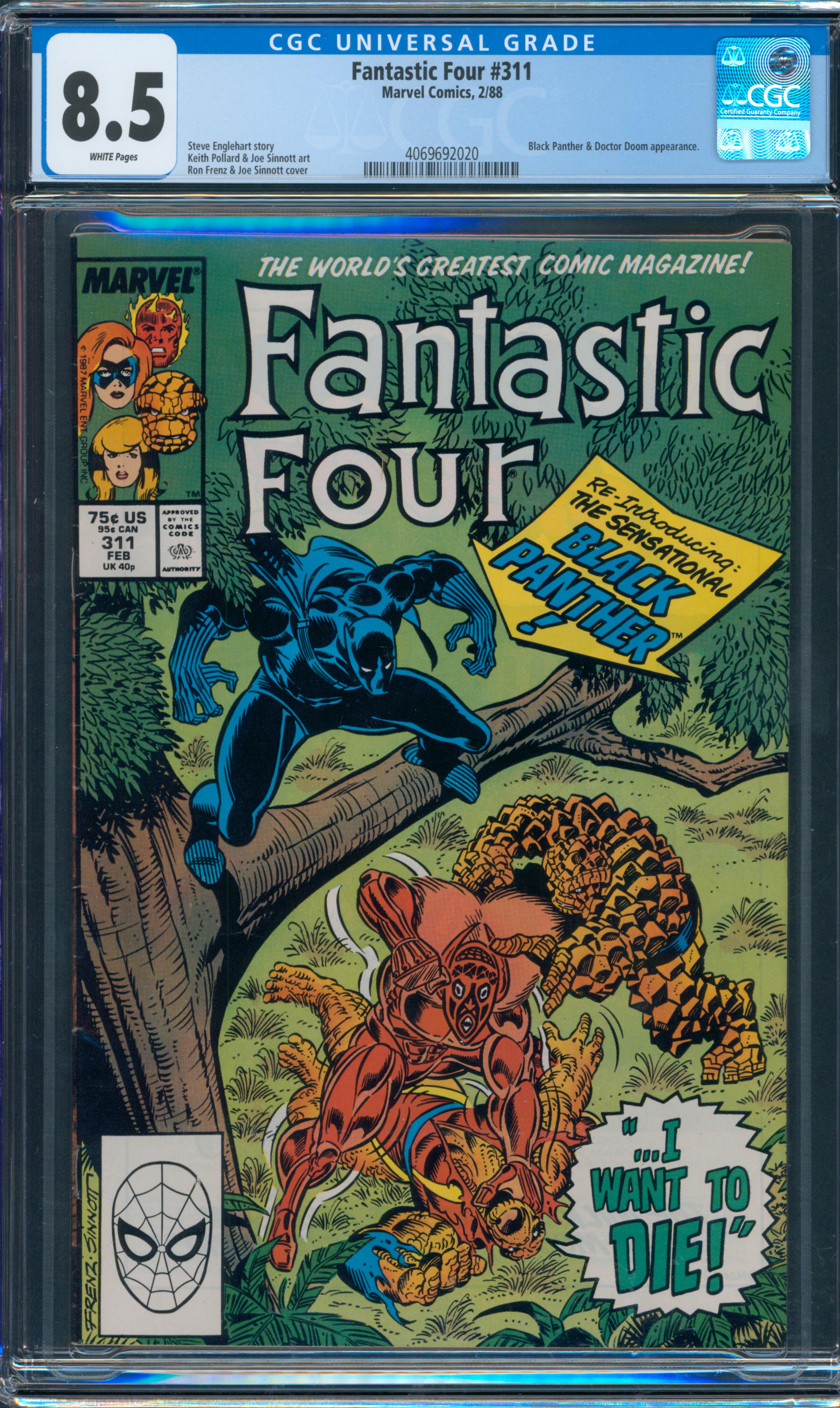 Fantastic Four #311 CGC 8.5