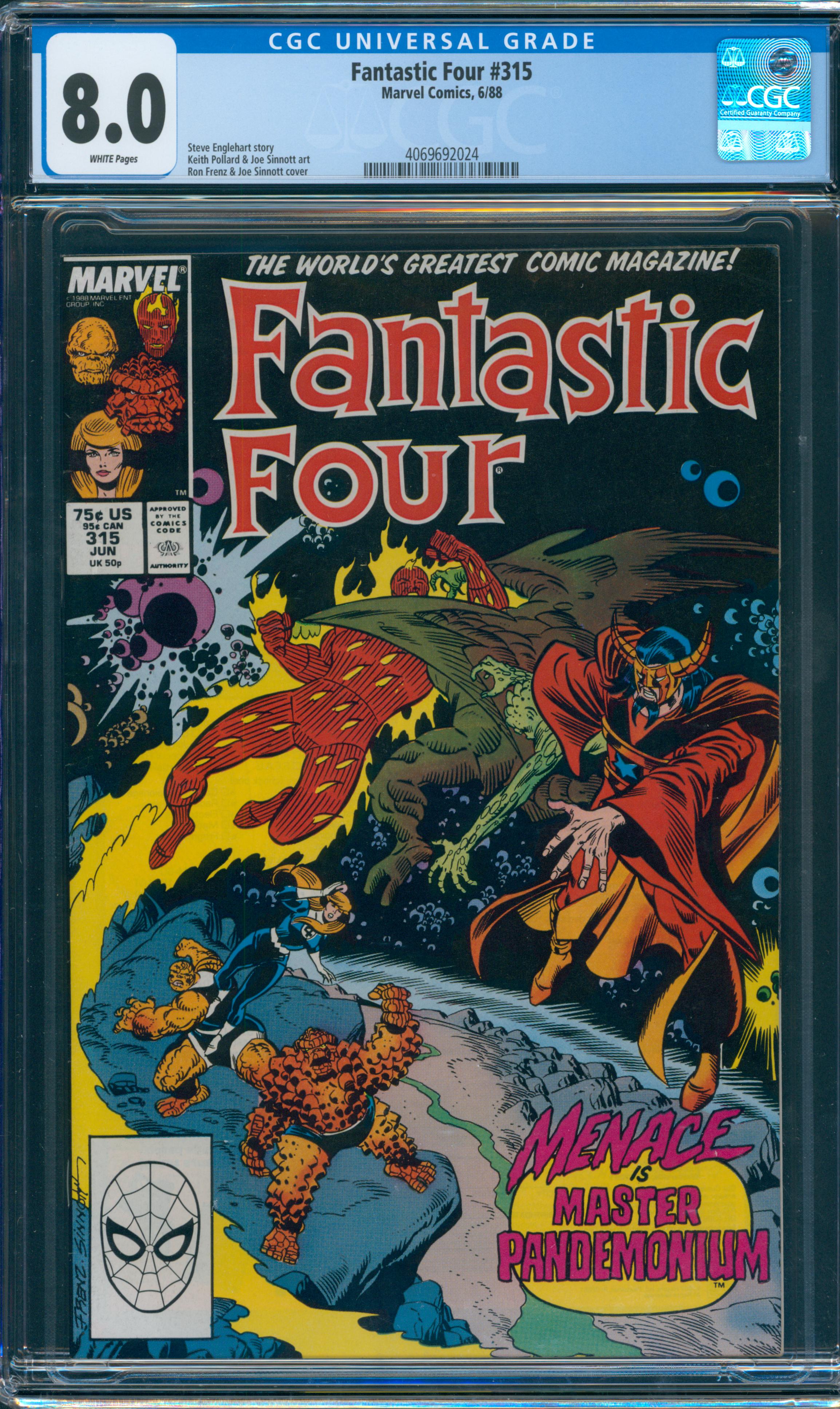 Fantastic Four #315 CGC 8.0
