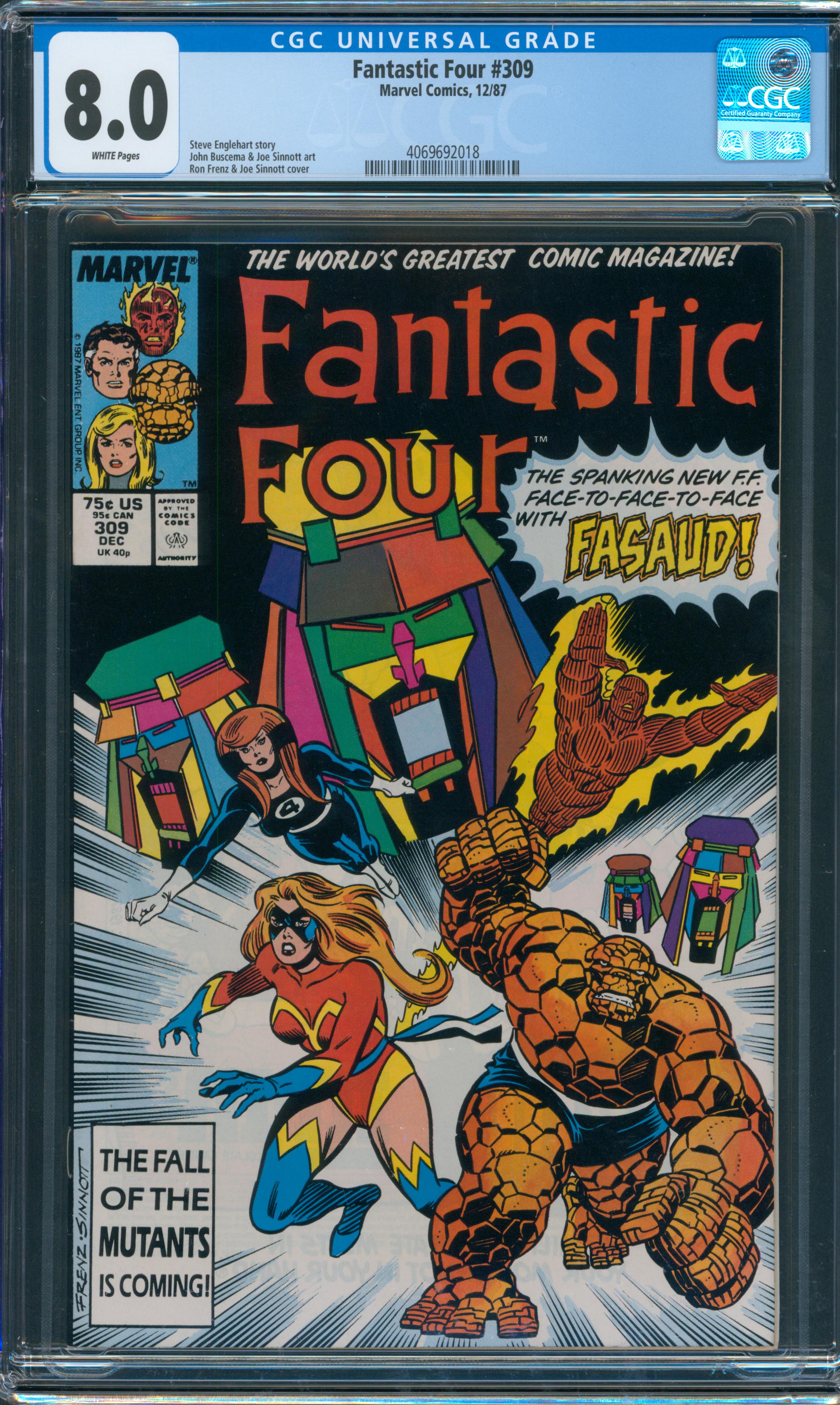 Fantastic Four #309 CGC 8.0
