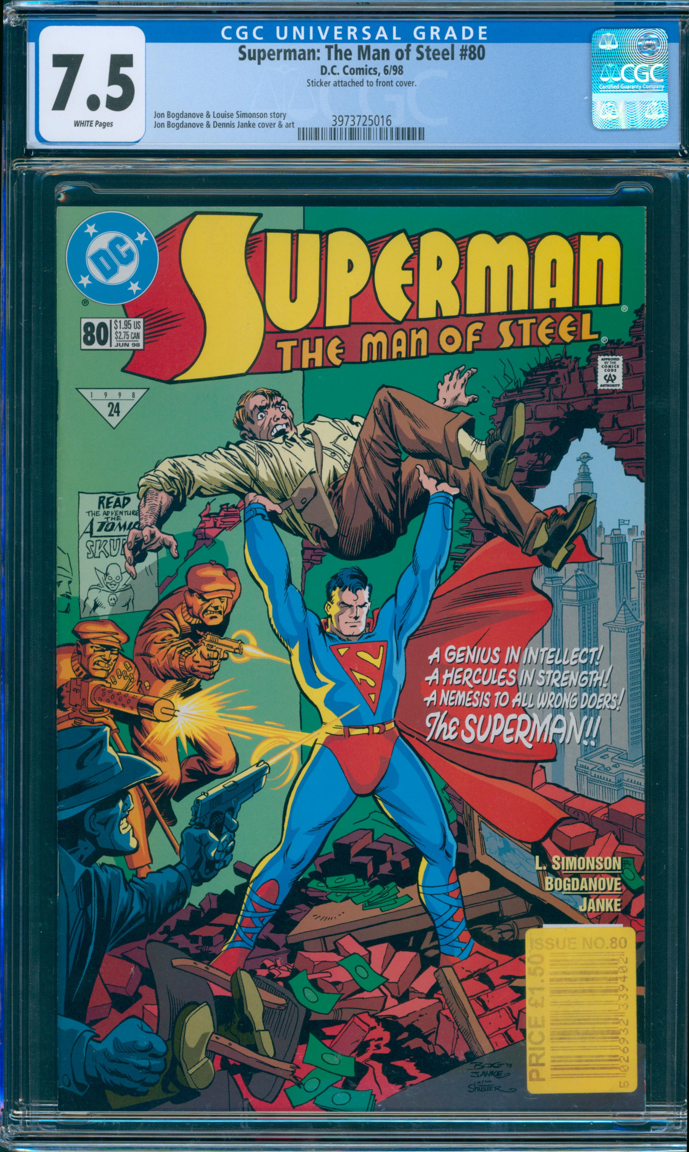 Superman: The Man of Steel #80 CGC 7.5