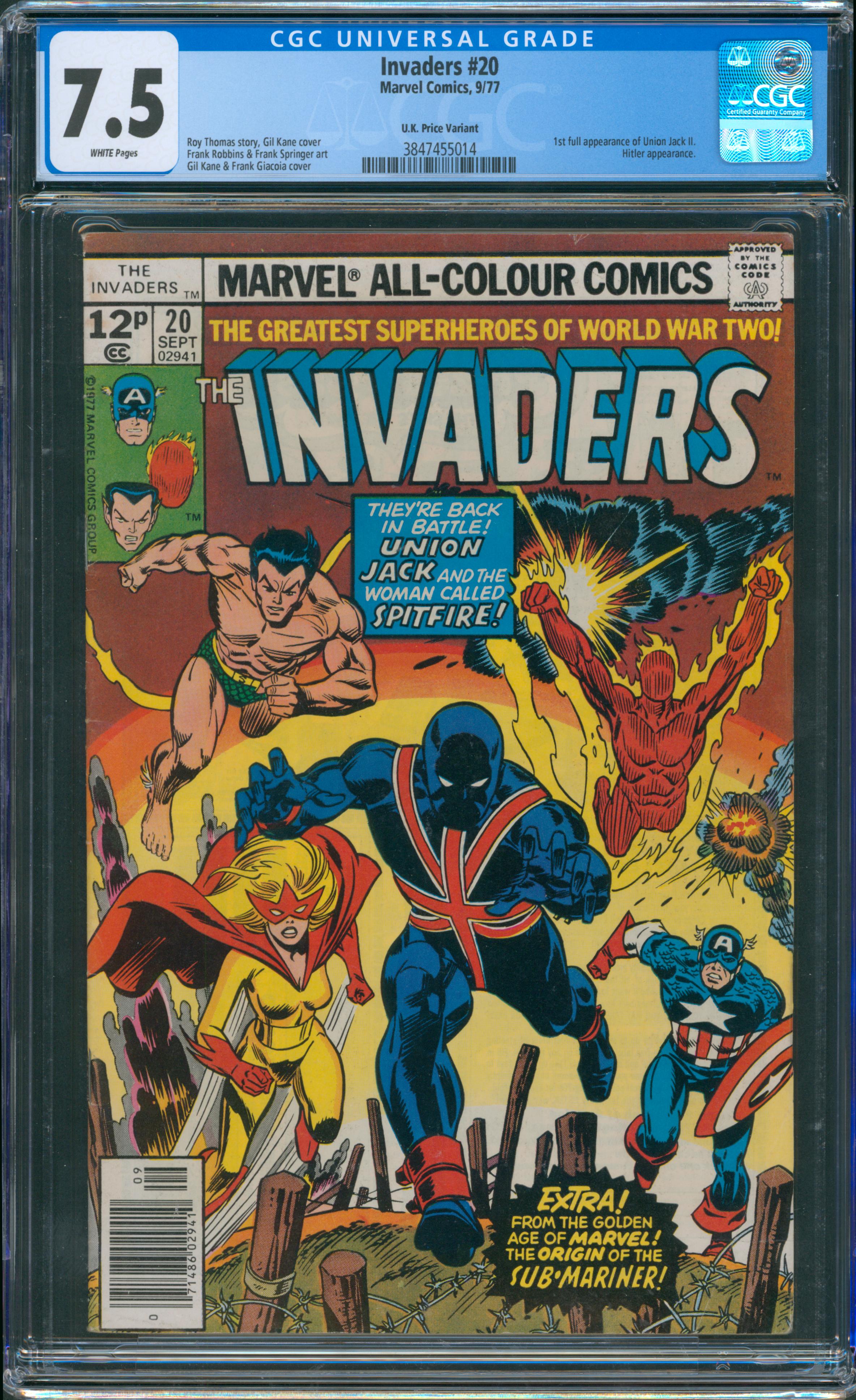Invaders #20 CGC 7.5