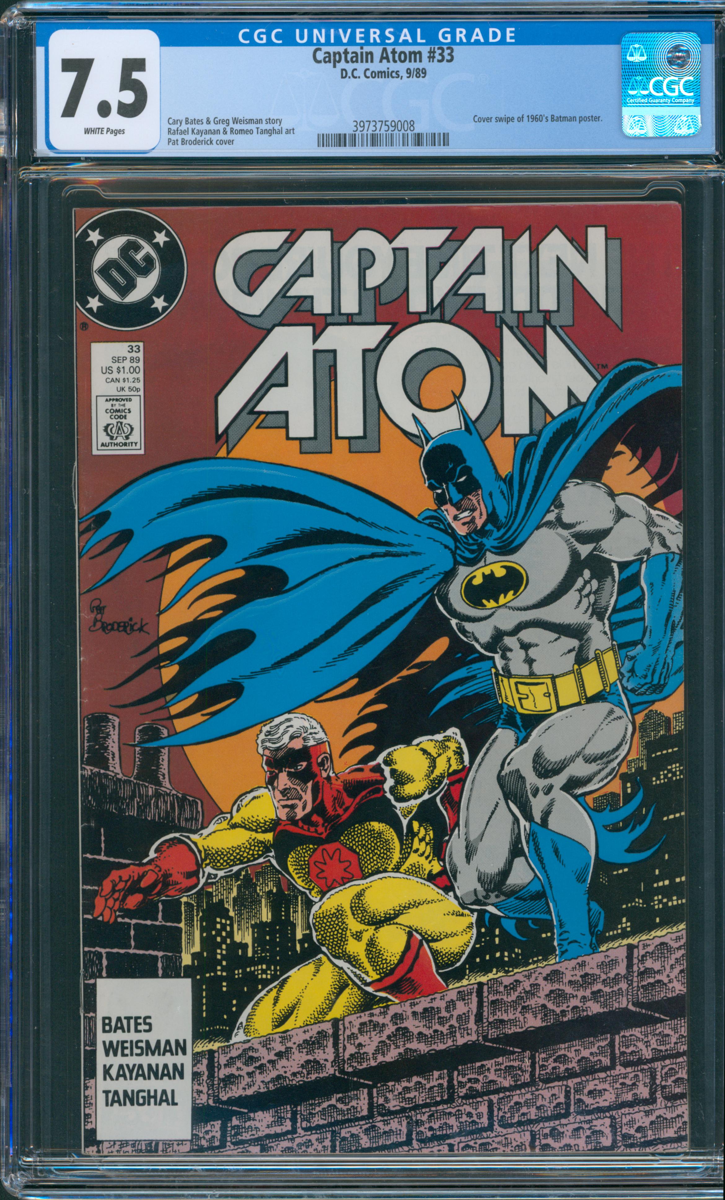 Captain Atom #33 CGC 7.5