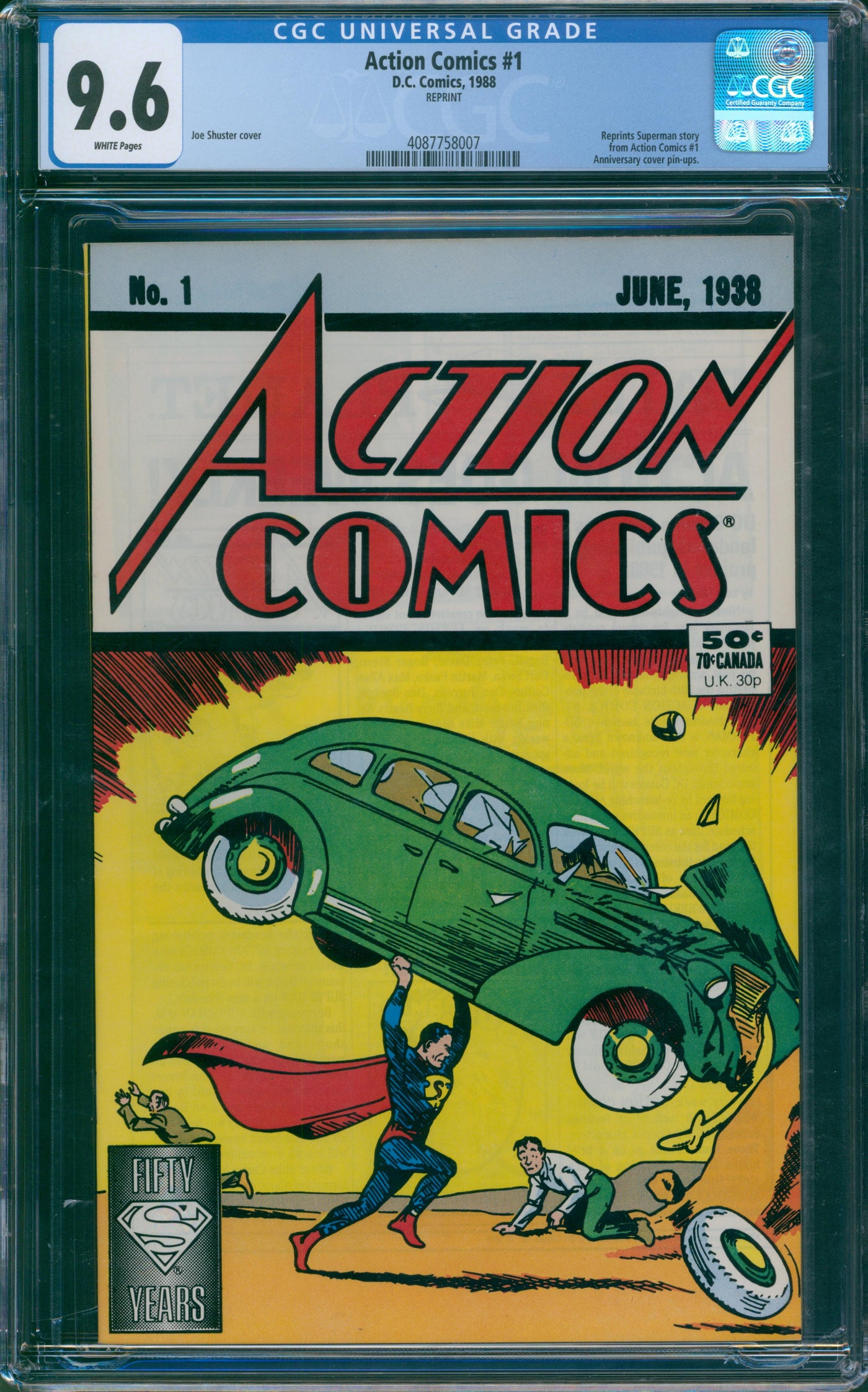 Action Comics #1 Reprint CGC 9.6