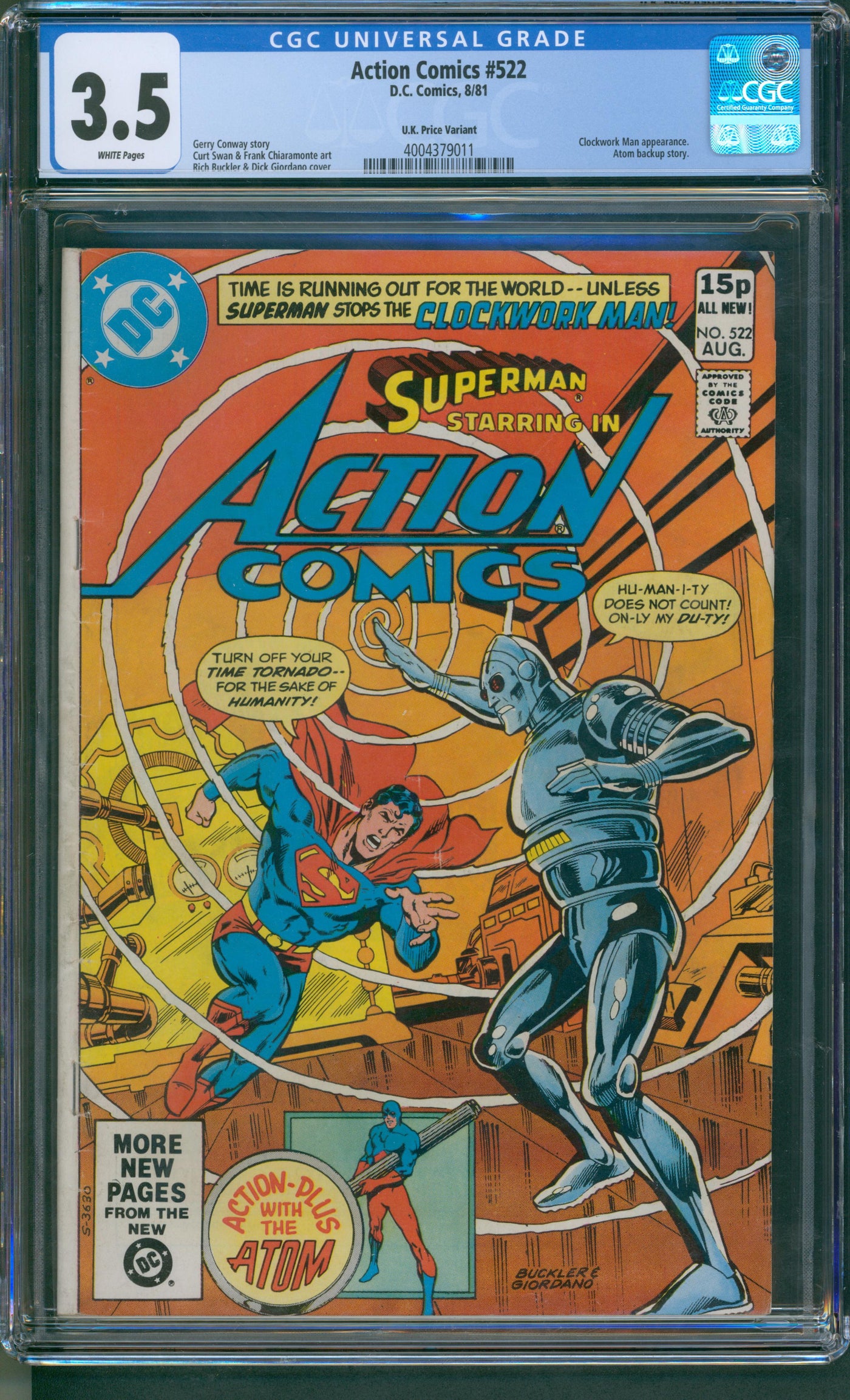 Action Comics #522 CGC 3.5