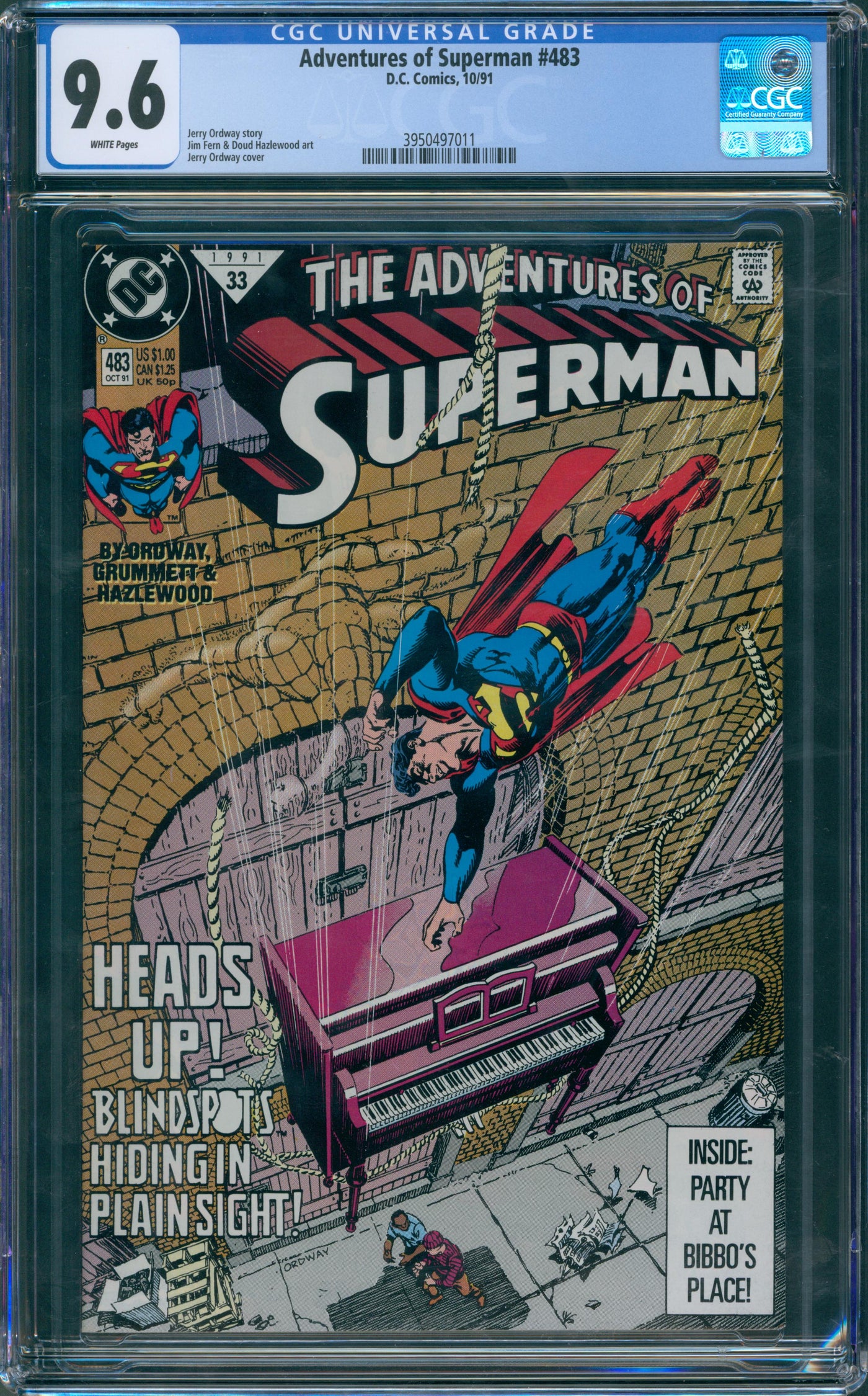 Adventures of Superman #483 CGC 9.6