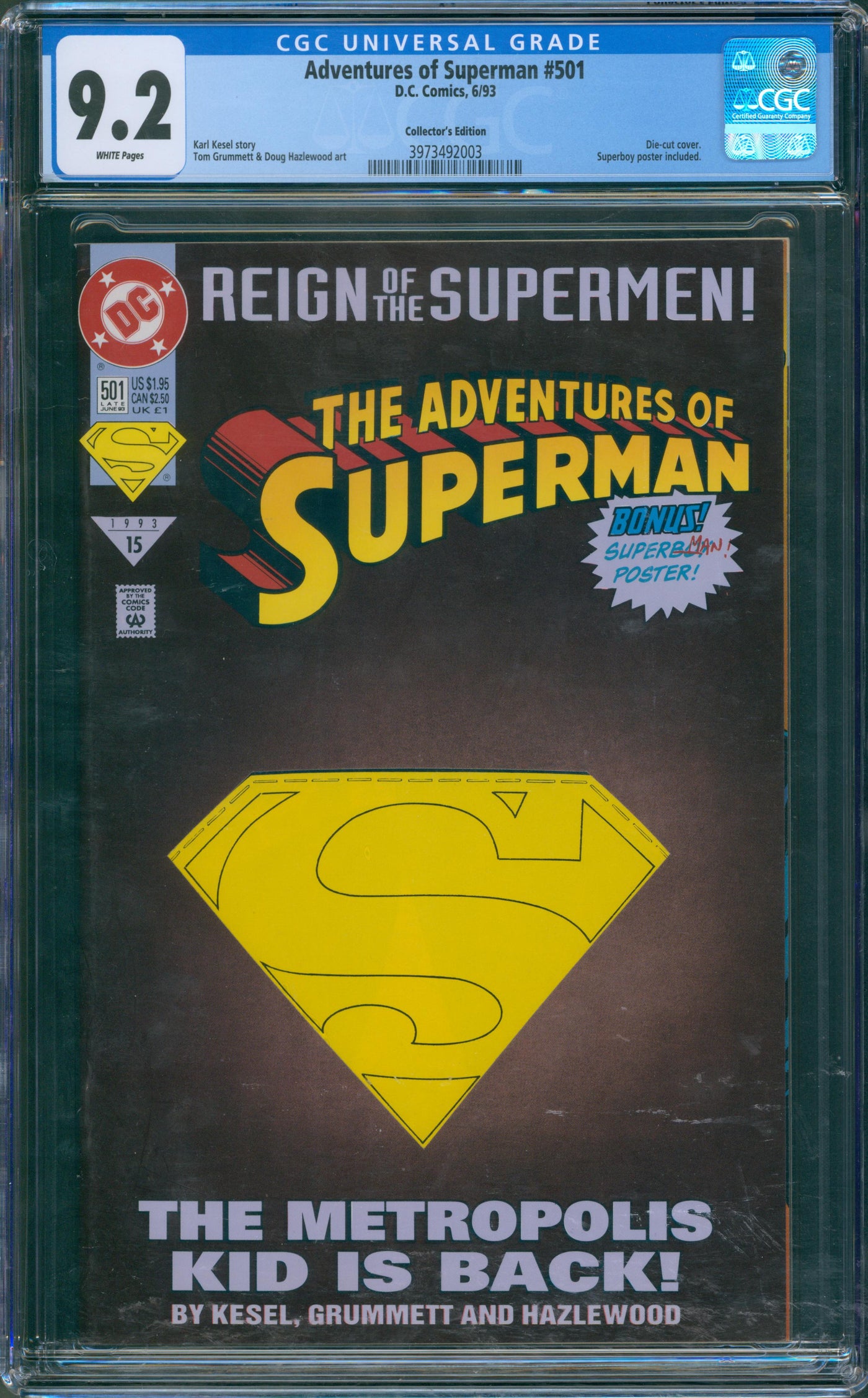 Adventures of Superman #501 CGC 9.2