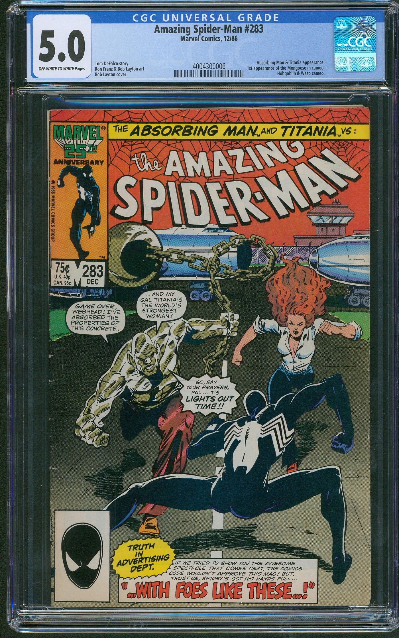 Amazing Spider-Man #283 CGC 5.0